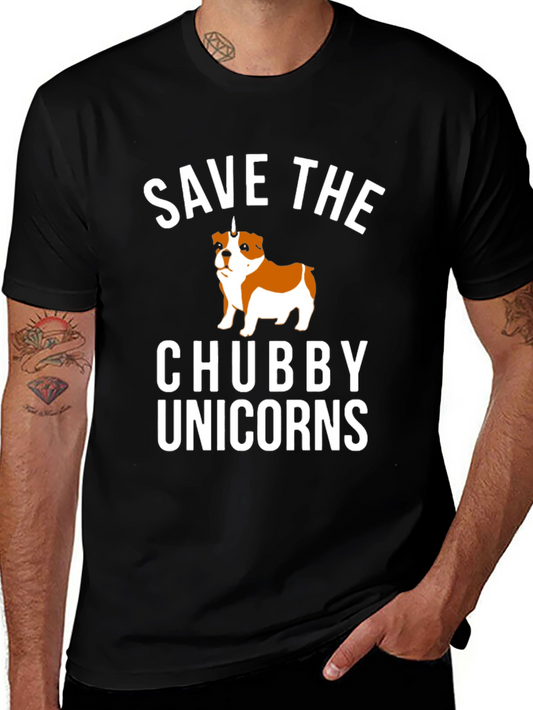 Save the Chubby Unicorns Funny Graphic T-Shirt