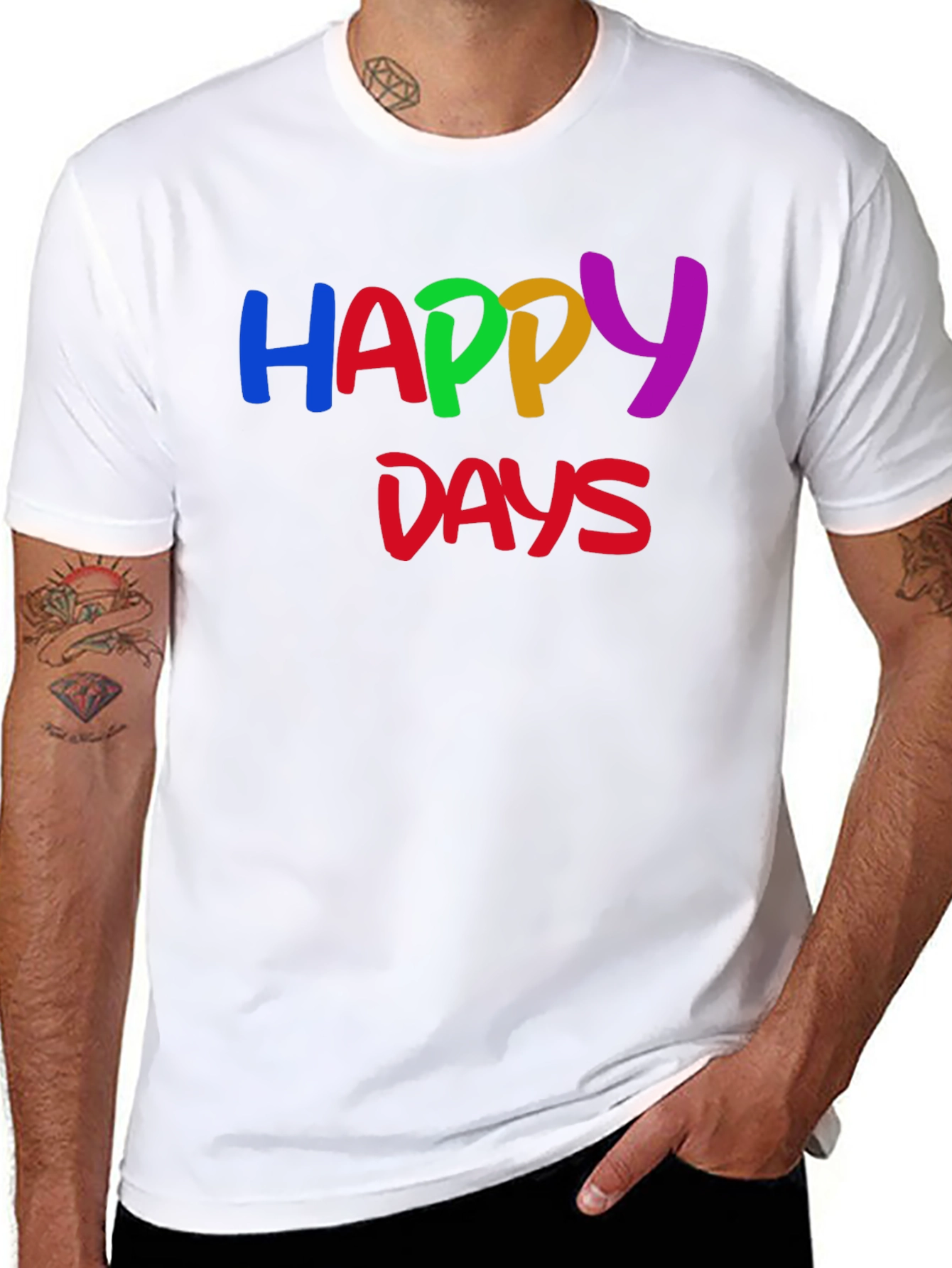 Happy Days Graphic T-Shirt - Black Tee