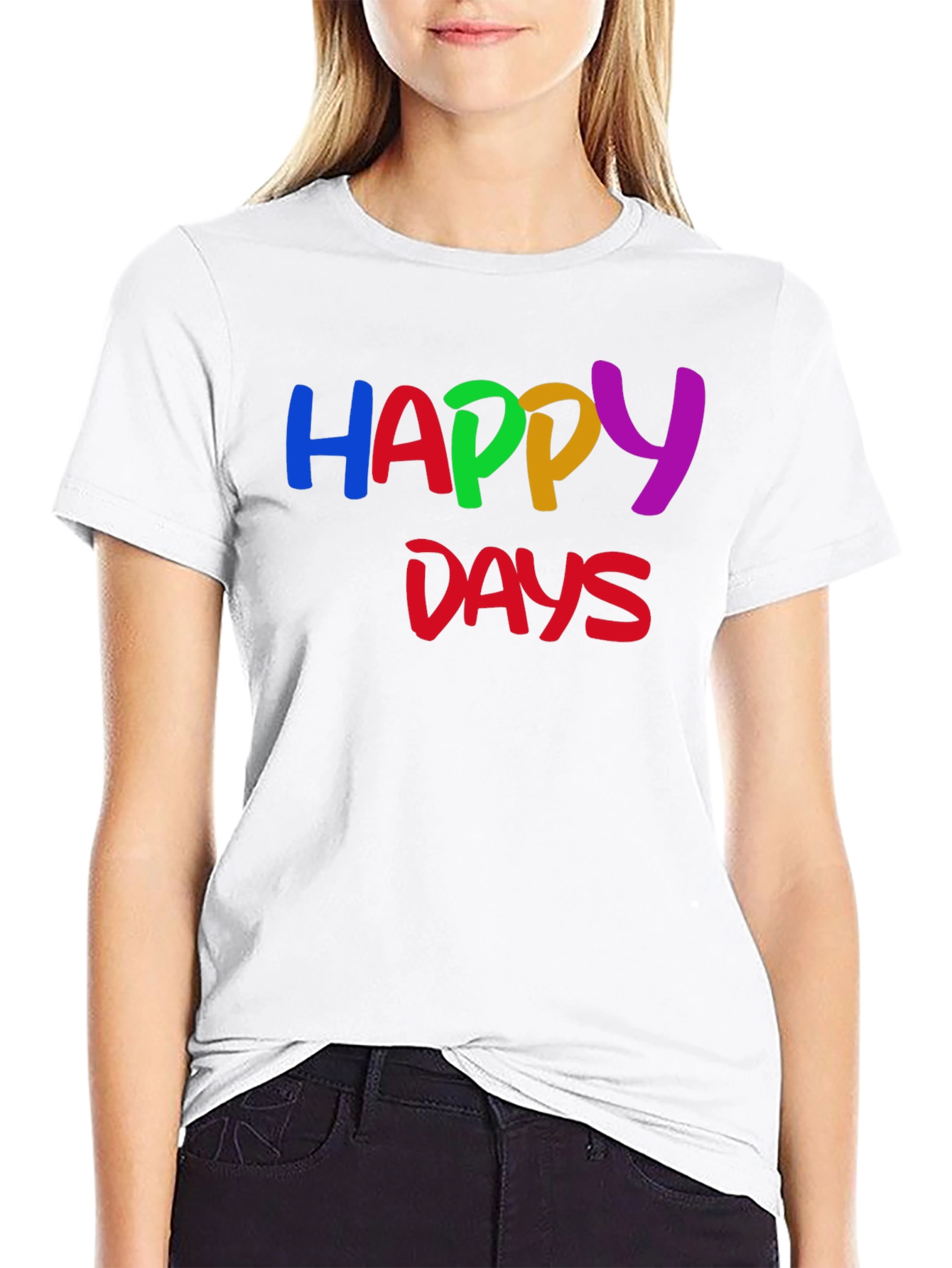 Happy Days Graphic T-Shirt - Black Tee