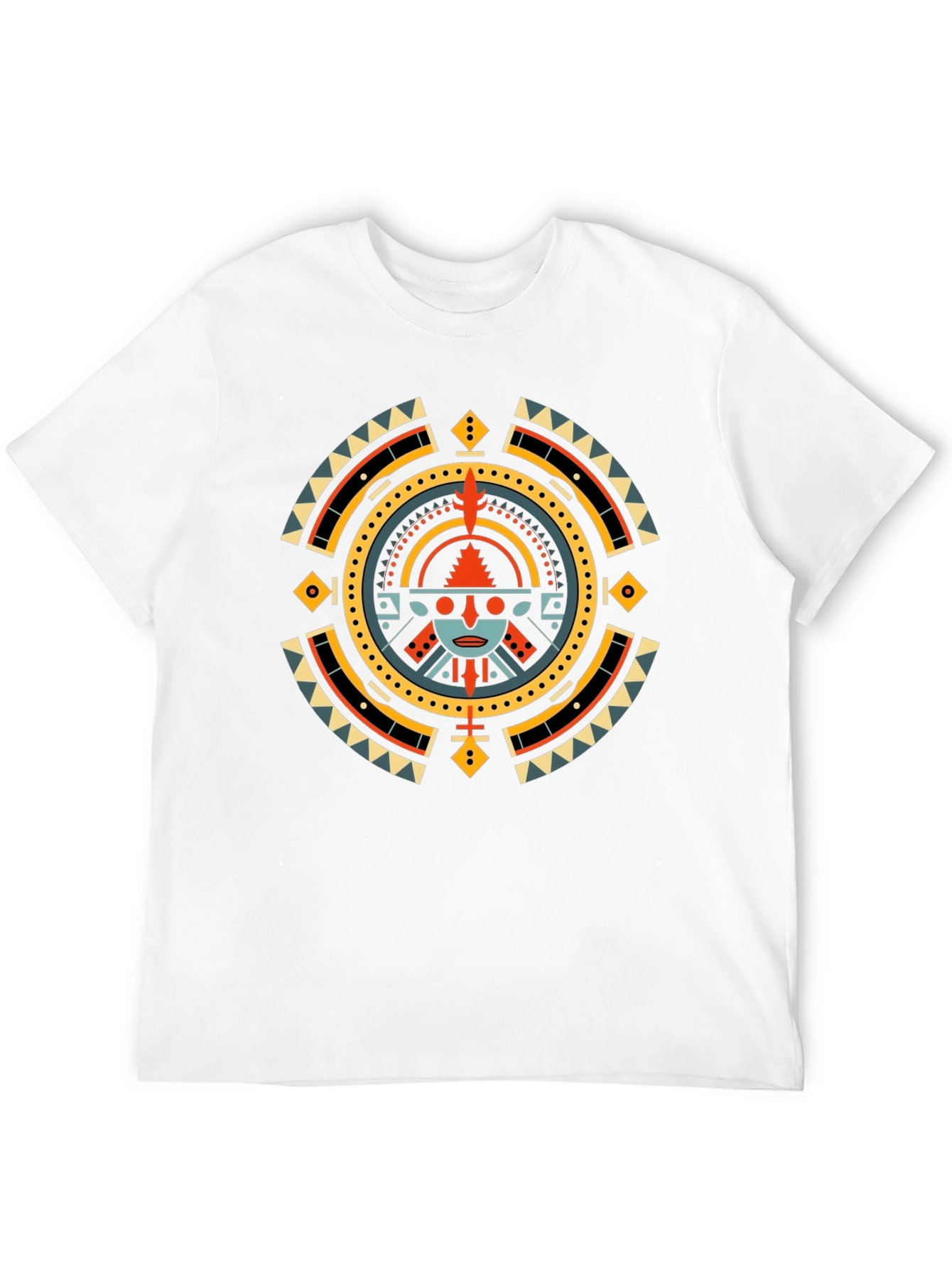 Aztec Sun Graphic T-Shirt - Black