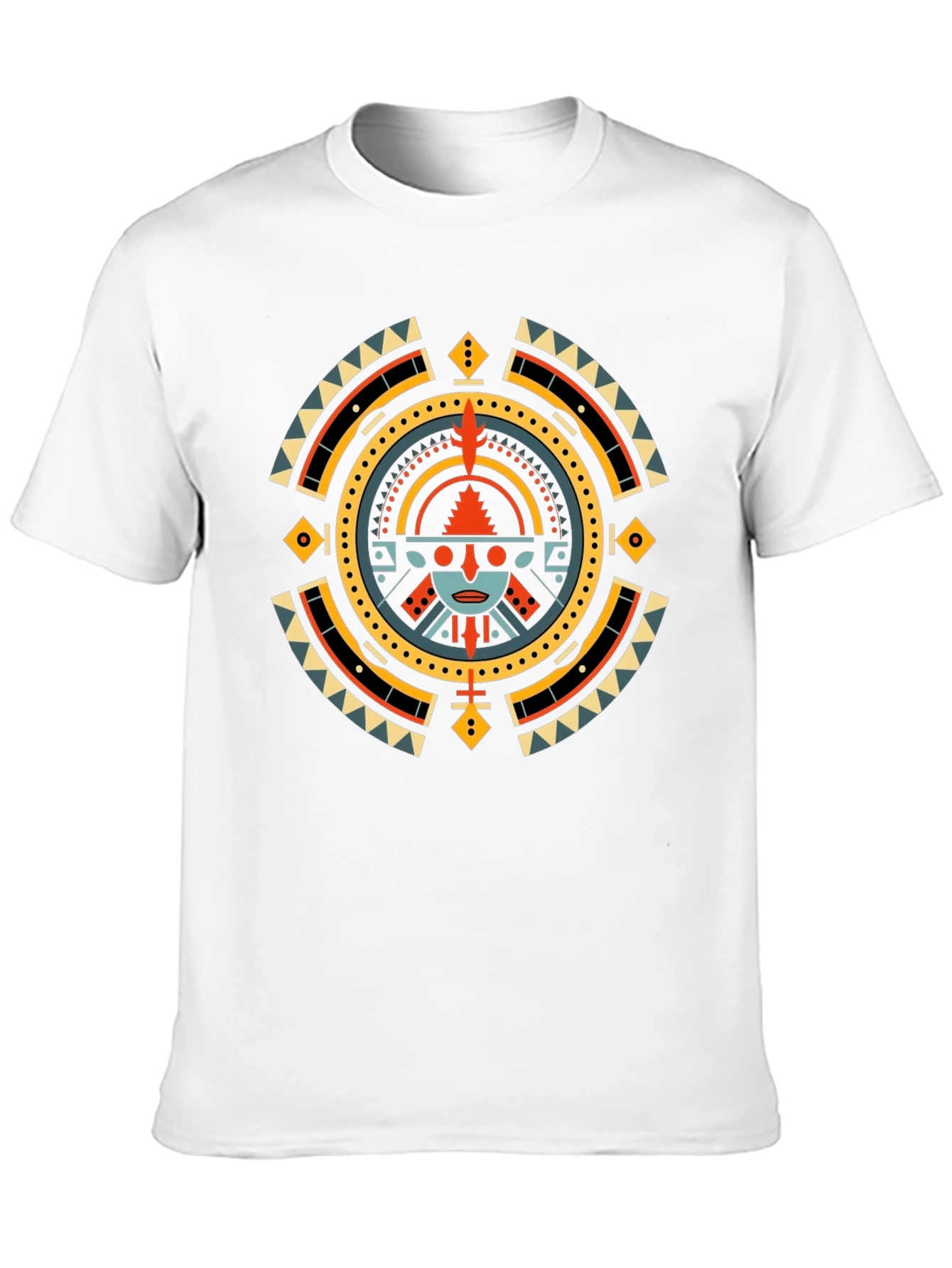 Aztec Sun Graphic T-Shirt - Black
