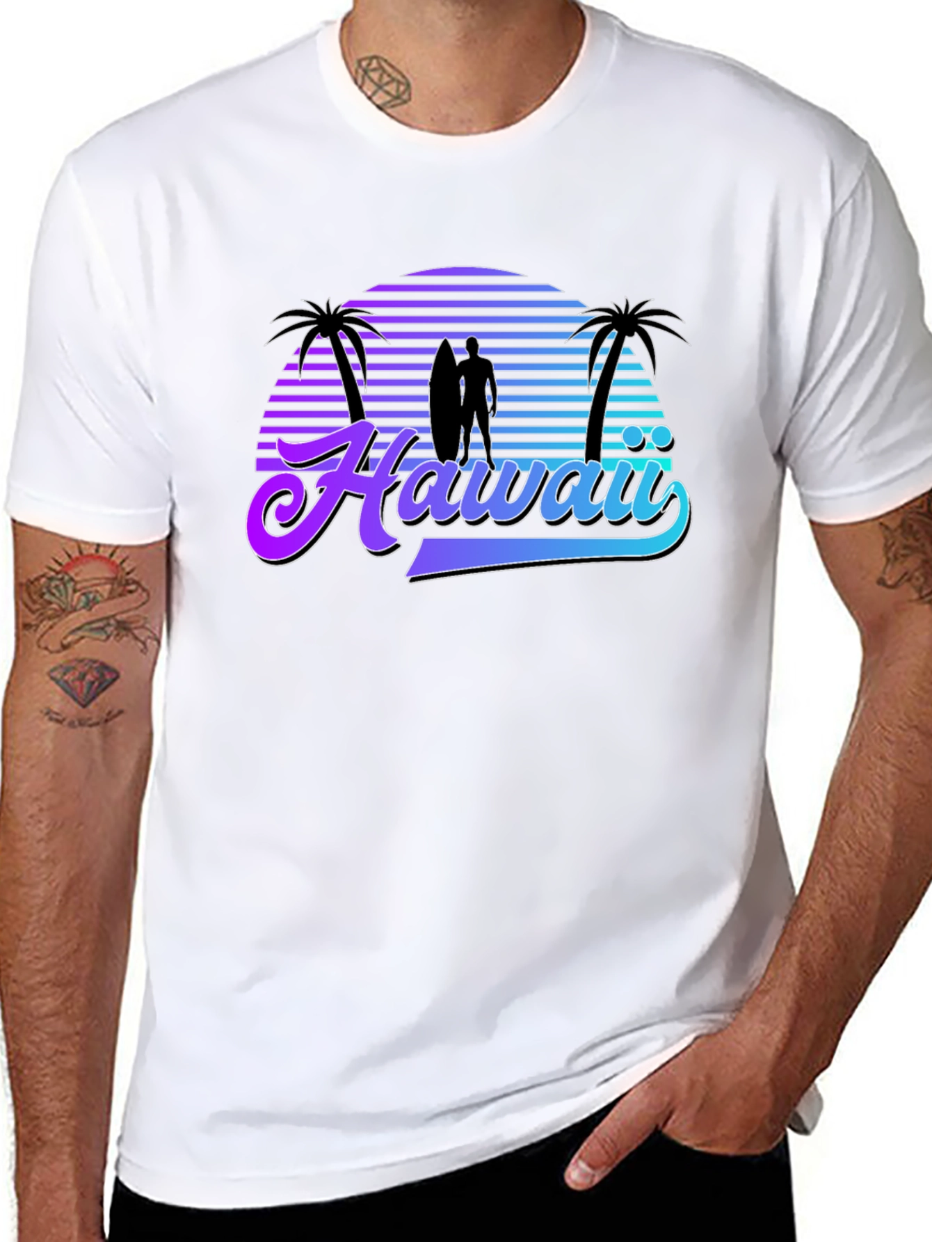 Hawaii Sunset Graphic T-Shirt