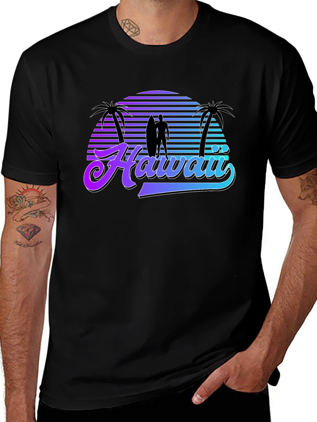 Hawaii Sunset Graphic T-Shirt