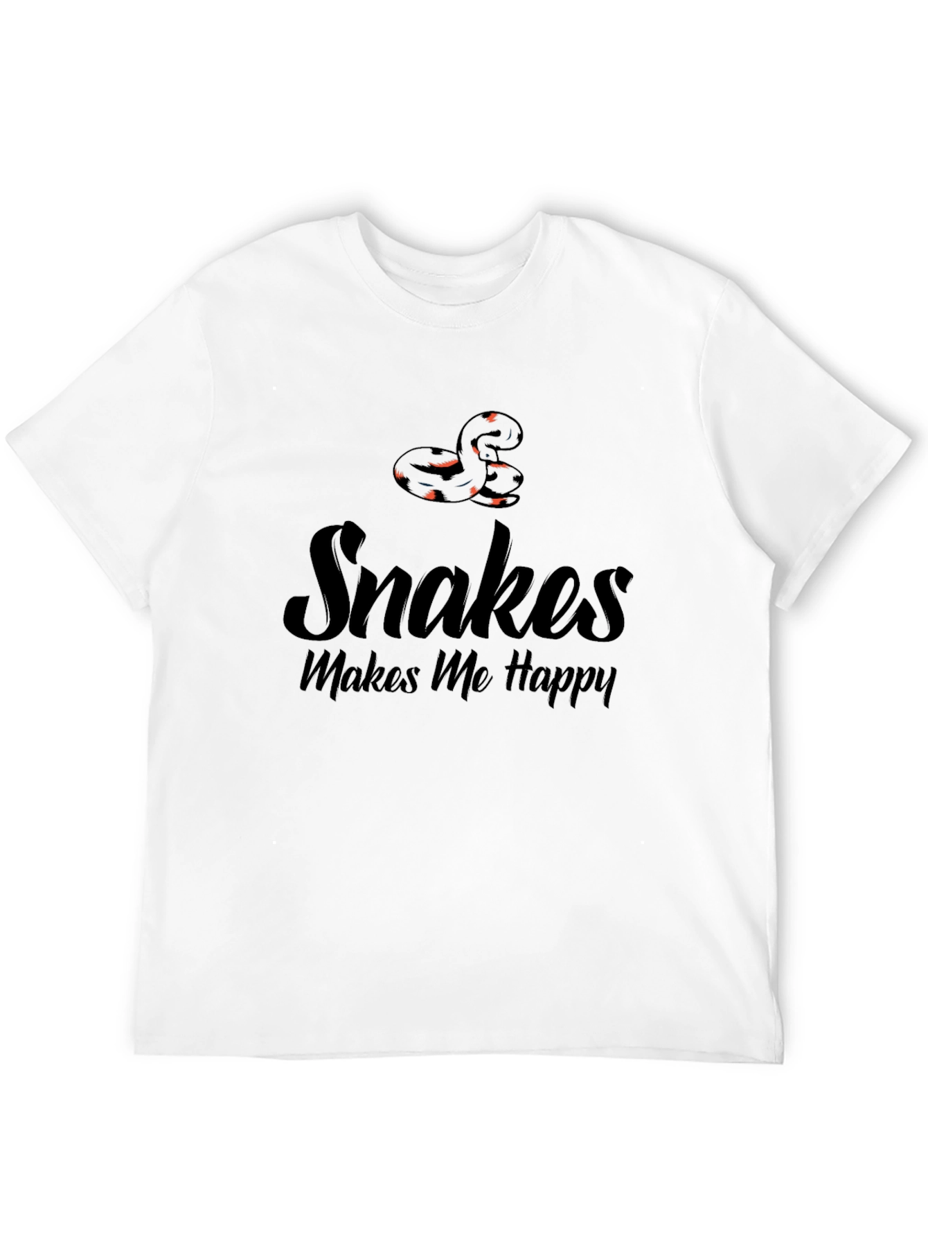 Snakes Make Me Happy T-Shirt - Reptile Lover Tee