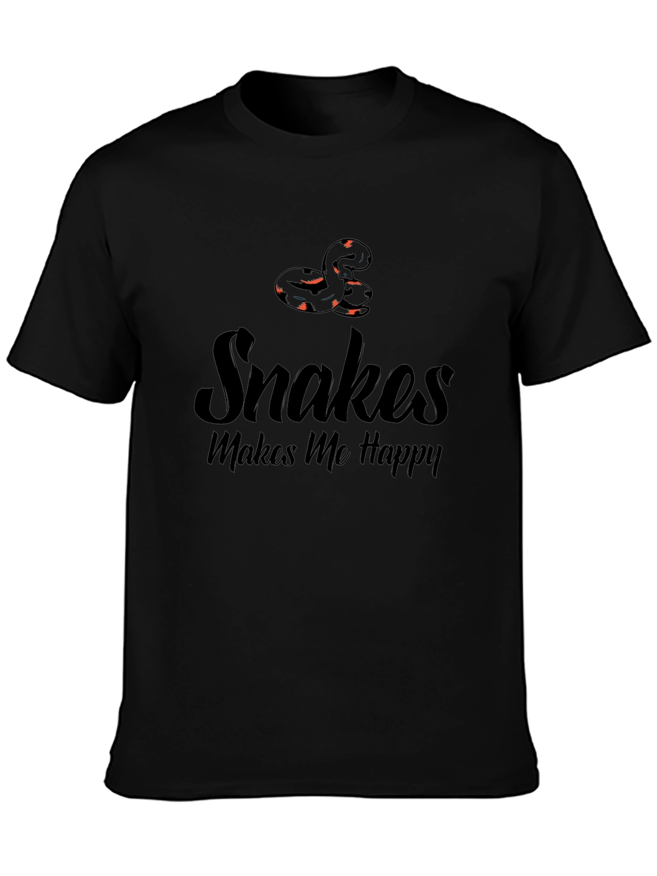Snakes Make Me Happy T-Shirt - Reptile Lover Tee