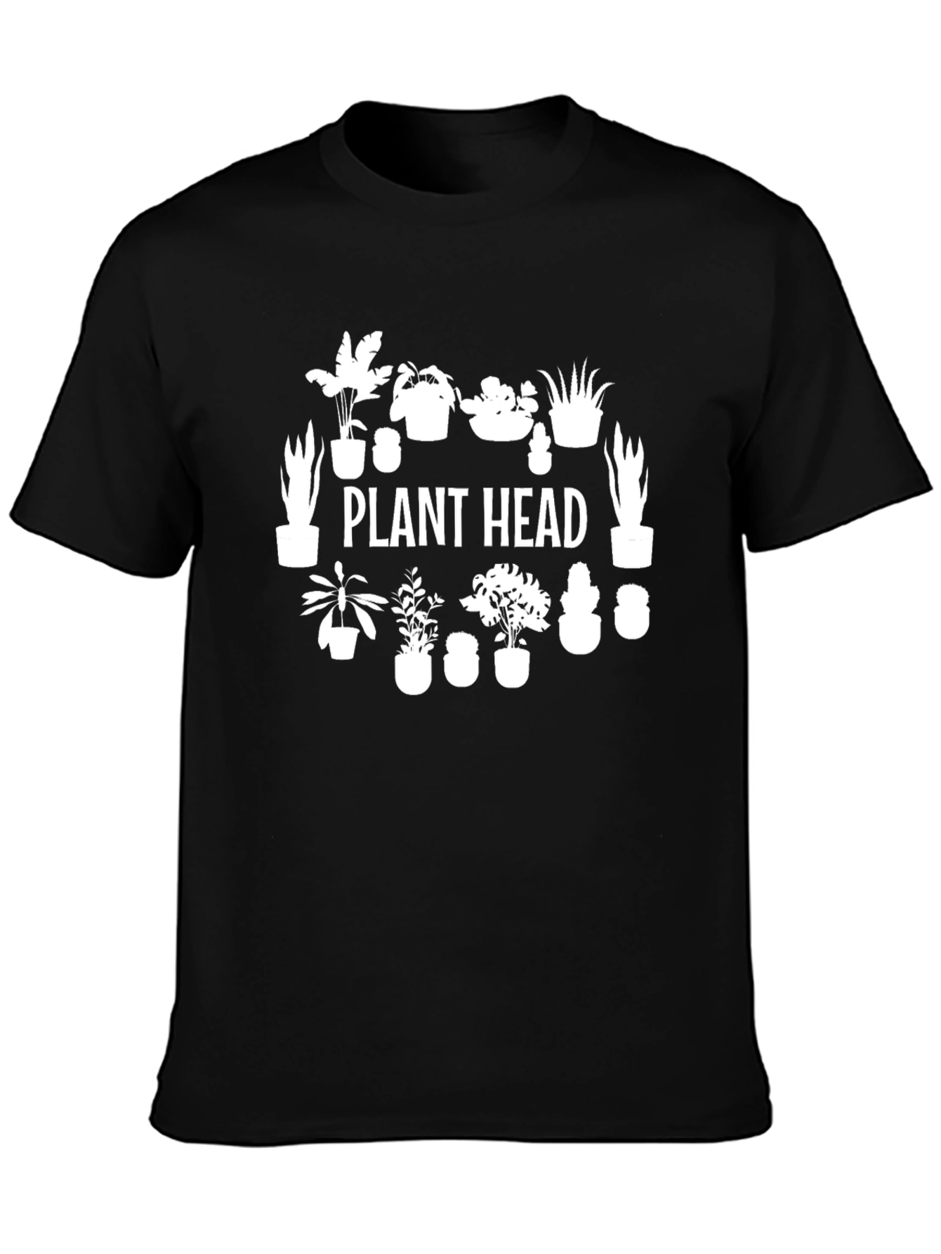 Plant Head T-Shirt - Black Graphic Tee