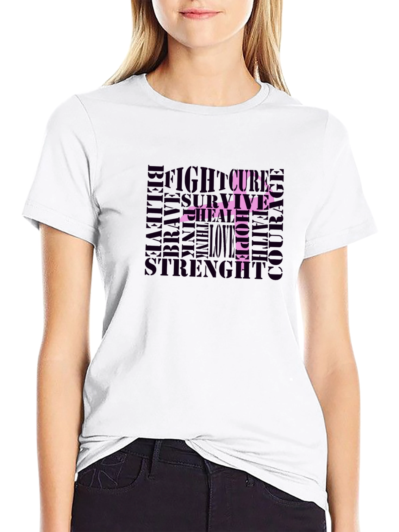 Breast Cancer Awareness Ribbon T-Shirt