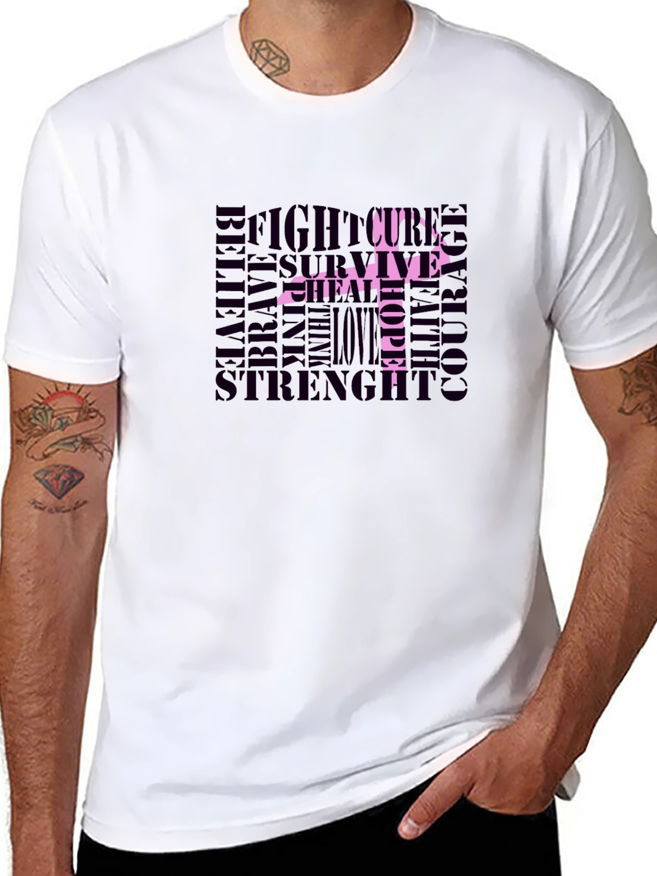 Breast Cancer Awareness Ribbon T-Shirt