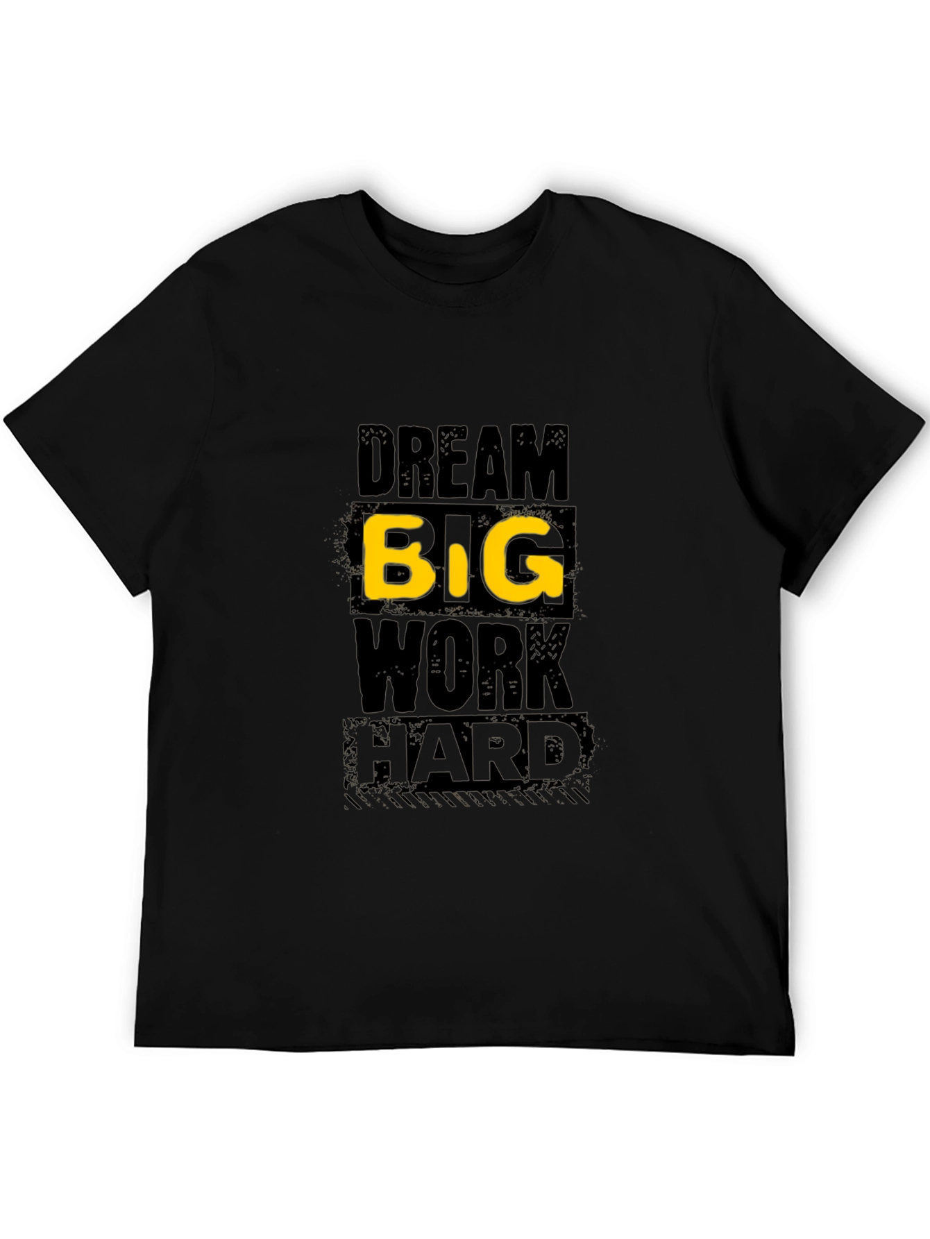Dream Big Graphic Print Black T-Shirt