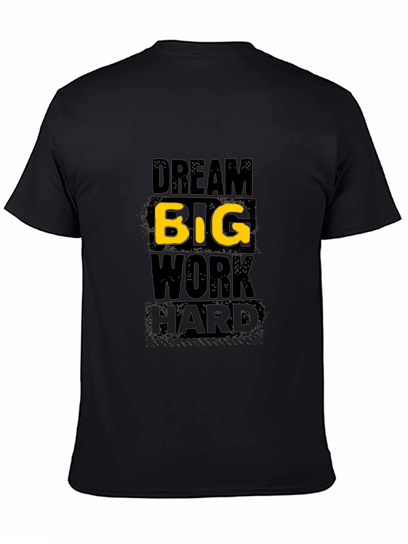 Dream Big Graphic Print Black T-Shirt