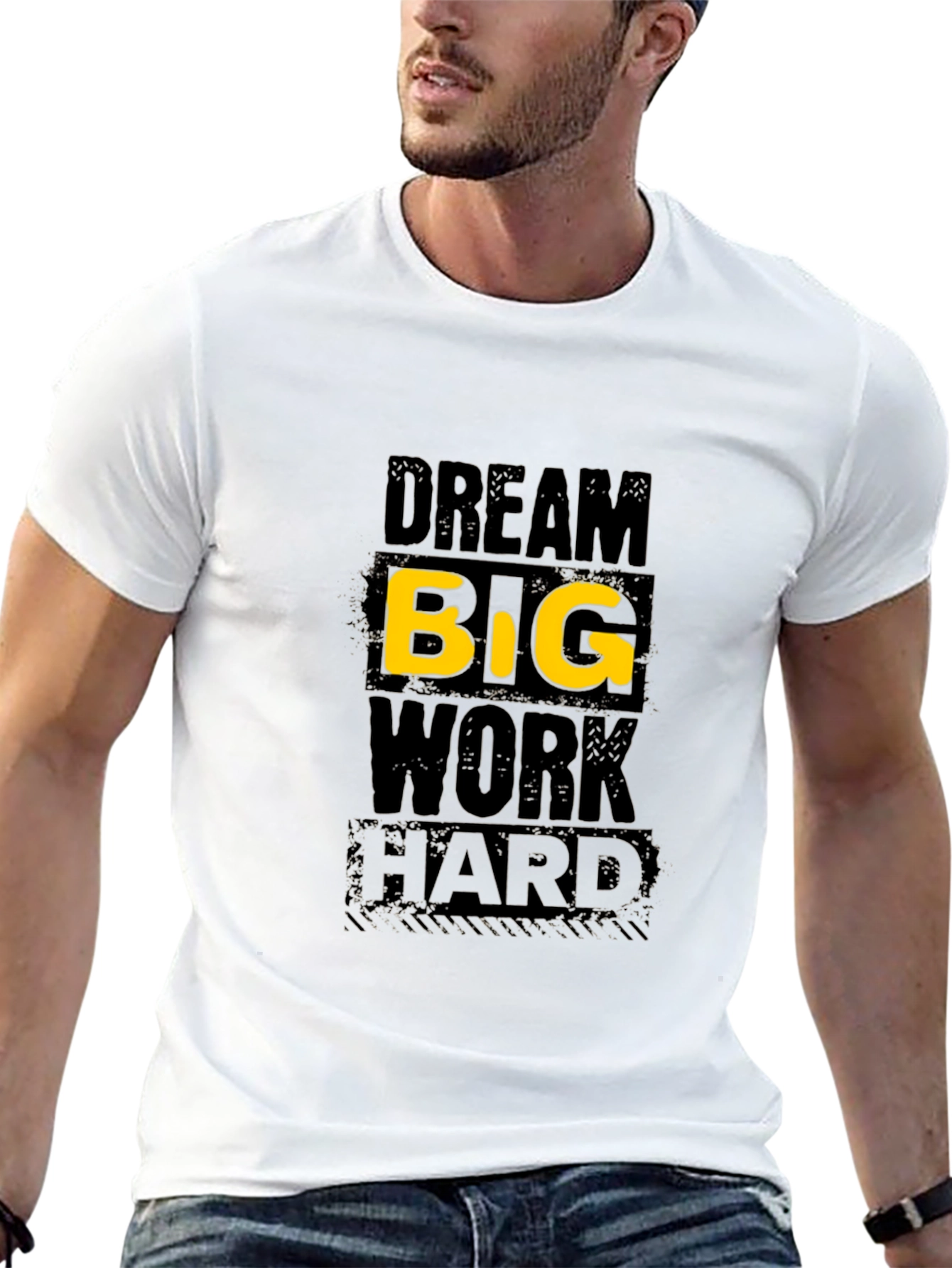 Dream Big Graphic Print Black T-Shirt