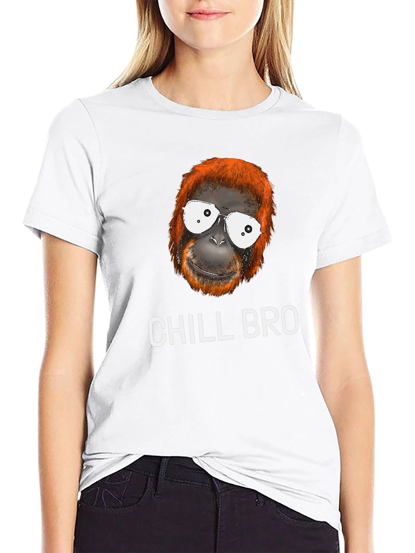 Chill Bro Orangutan T-Shirt - Relaxed Style