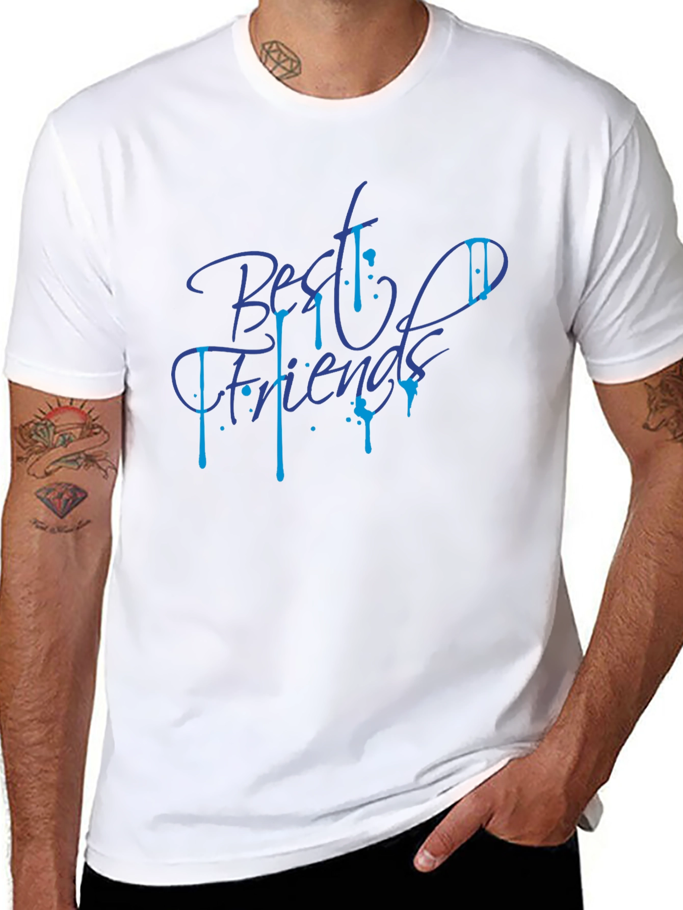 Best Friends Graphic Tee - Stylish Black T-Shirt