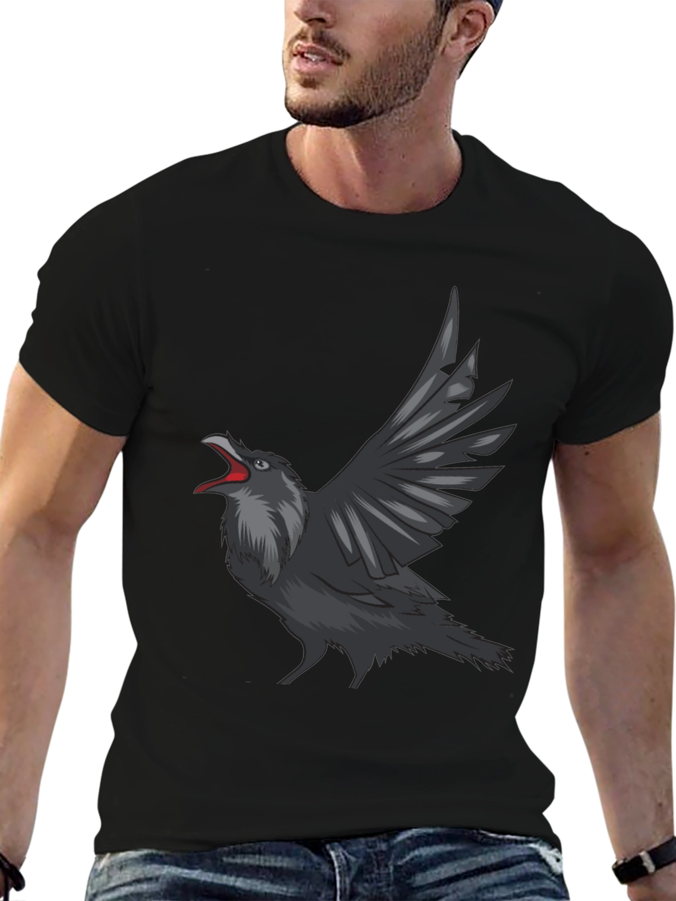 Raven Graphic Tee - Mens Black T-Shirt