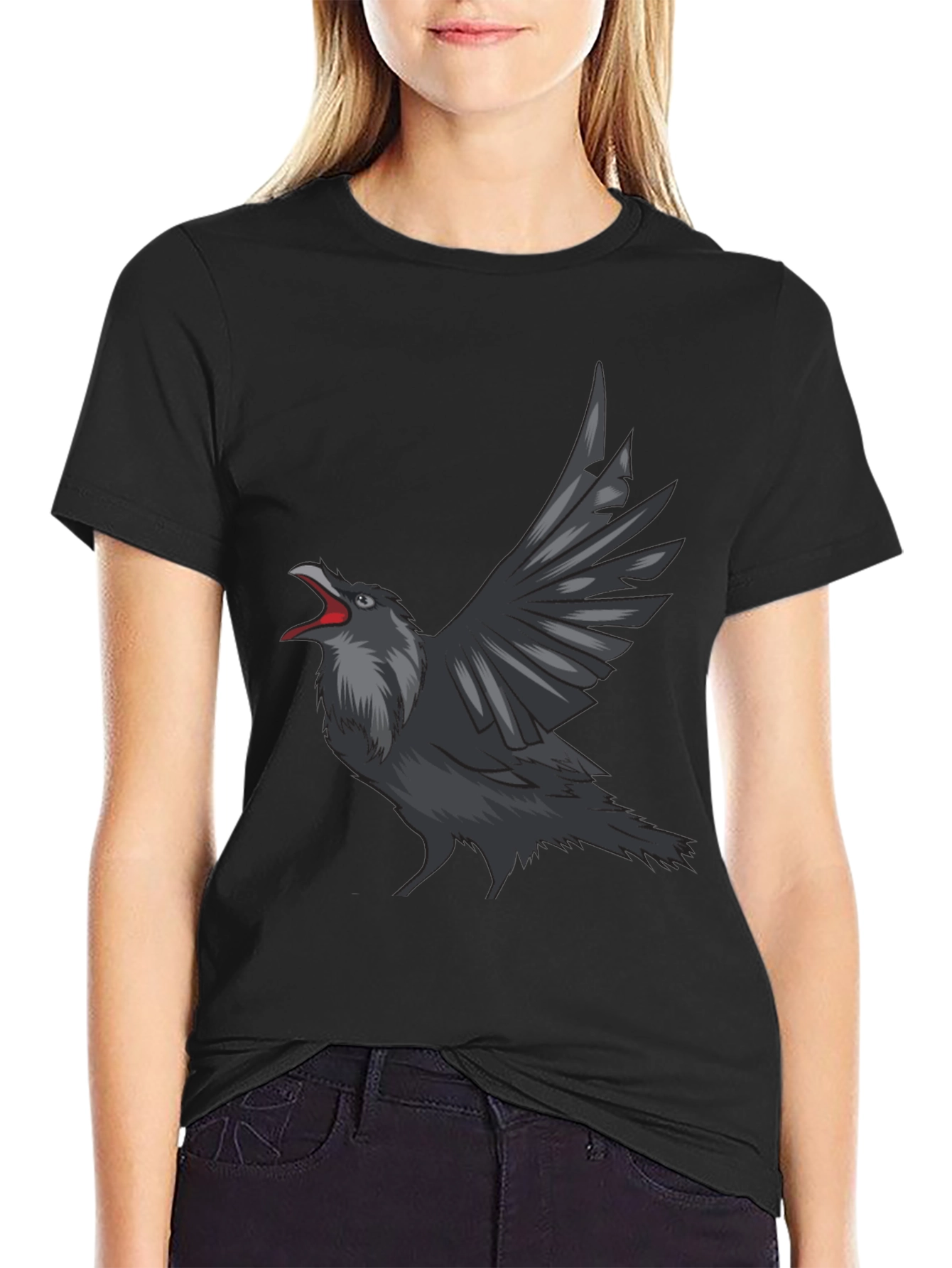 Raven Graphic Tee - Mens Black T-Shirt