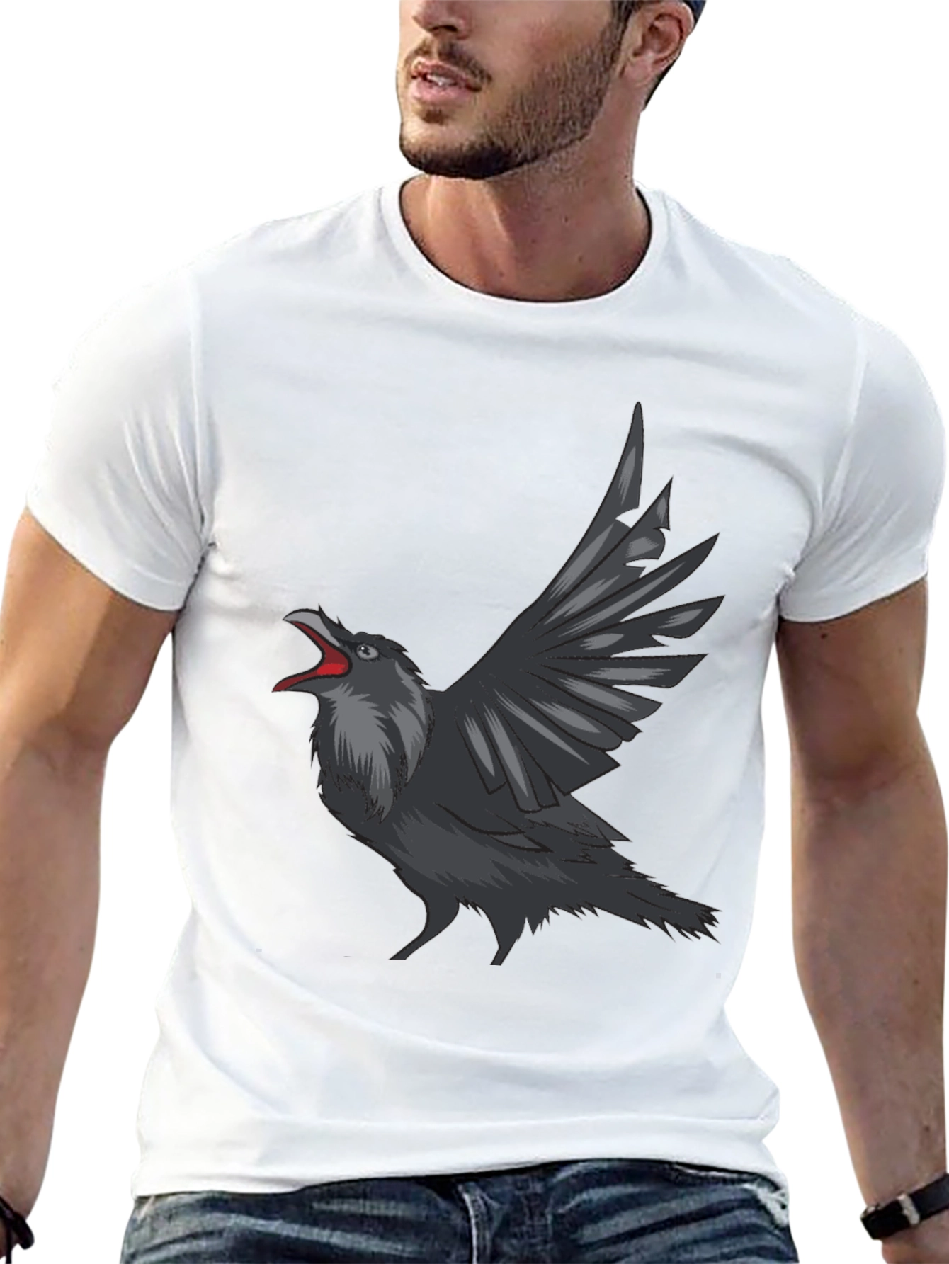 Raven Graphic Tee - Mens Black T-Shirt