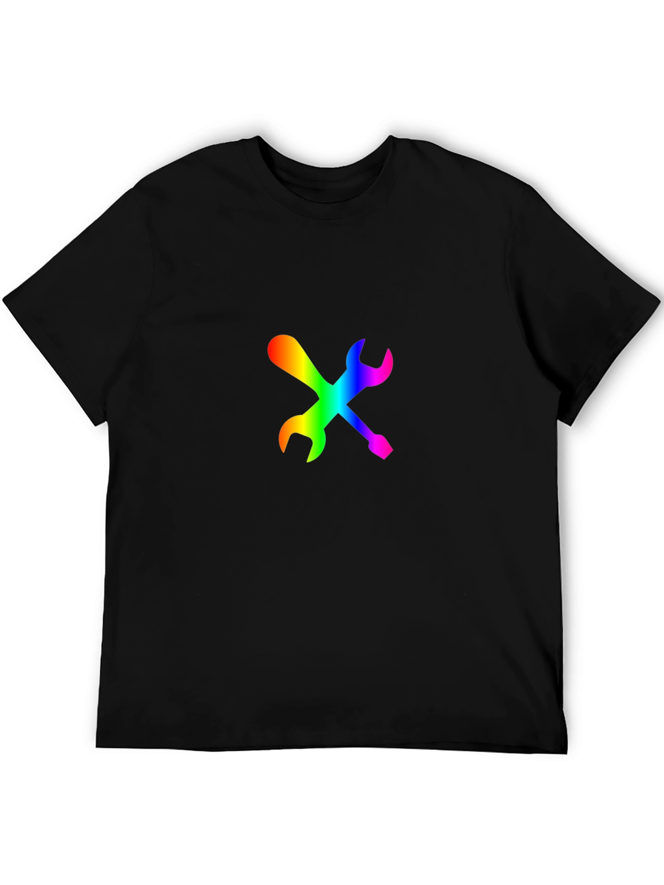 Rainbow Tools Graphic Tee - Stylish Black T-Shirt