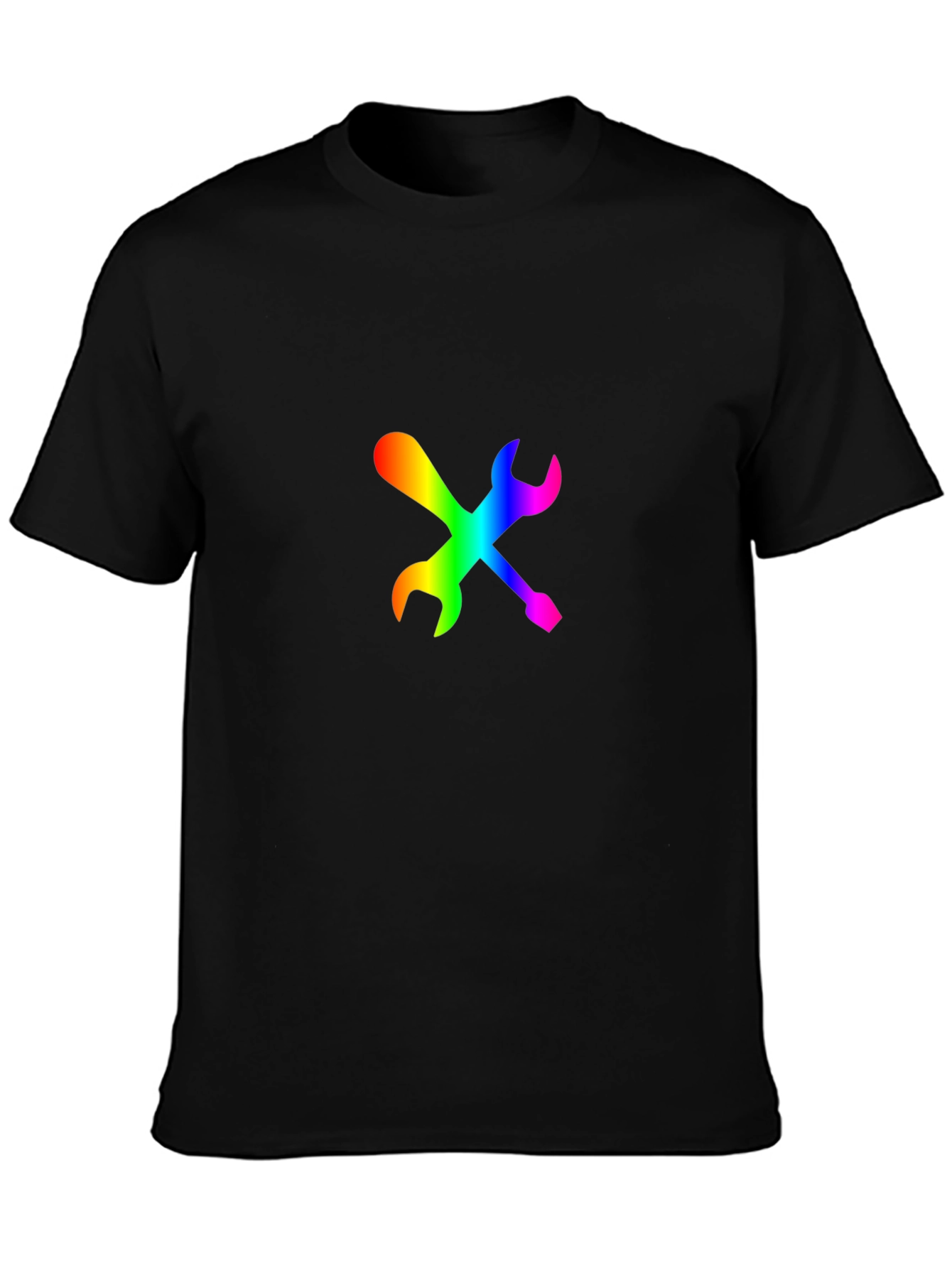 Rainbow Tools Graphic Tee - Stylish Black T-Shirt