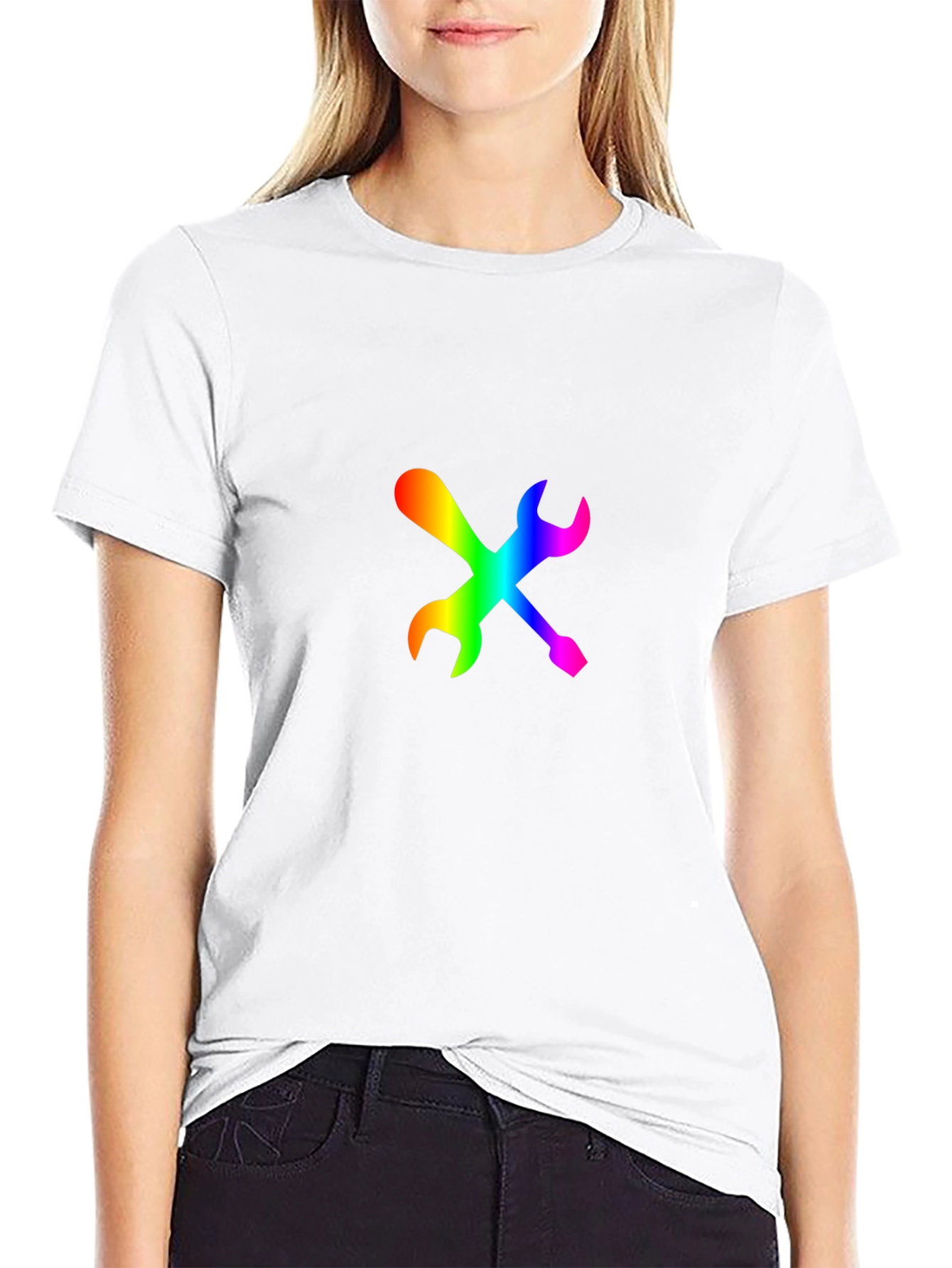 Rainbow Tools Graphic Tee - Stylish Black T-Shirt