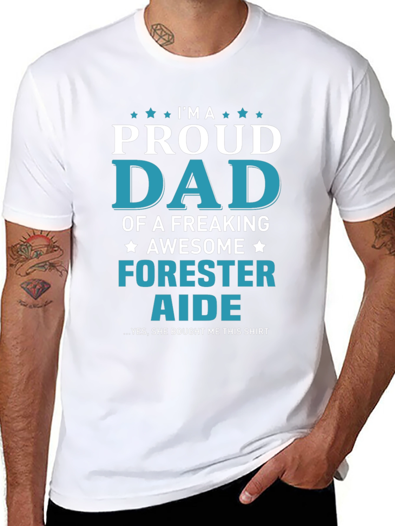 Proud Dad Forester Aide Graphic T-Shirt