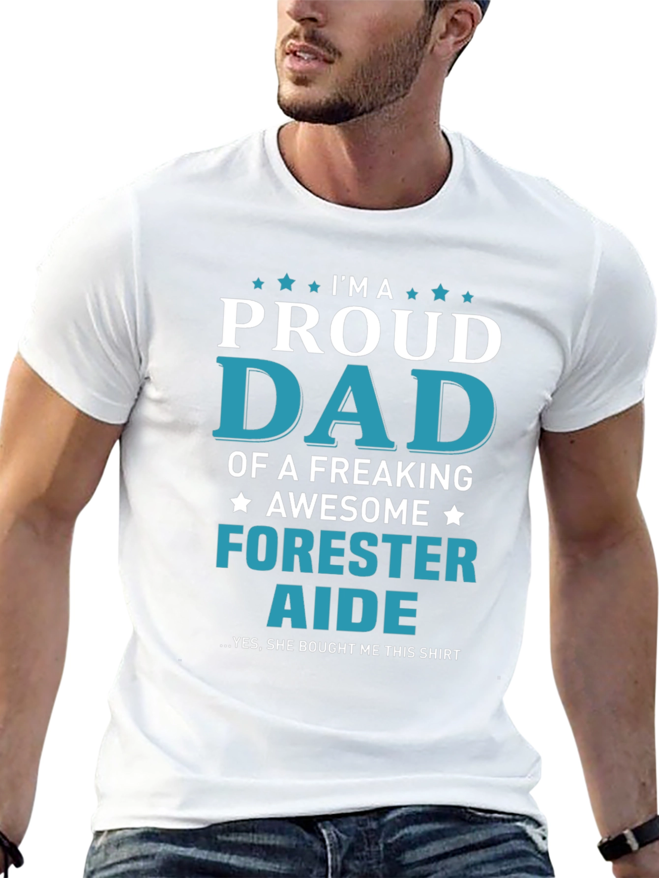 Proud Dad Forester Aide Graphic T-Shirt