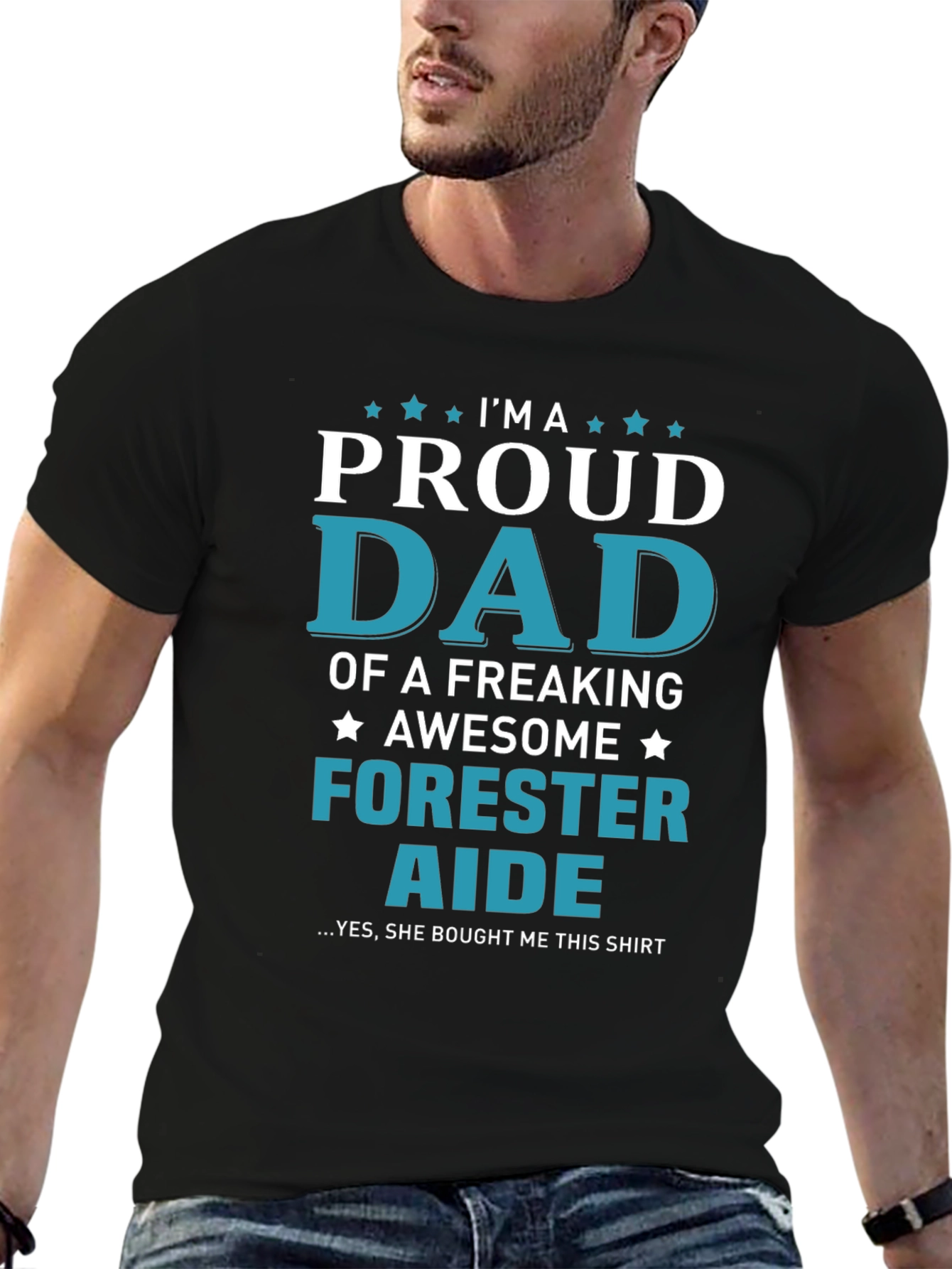 Proud Dad Forester Aide Graphic T-Shirt