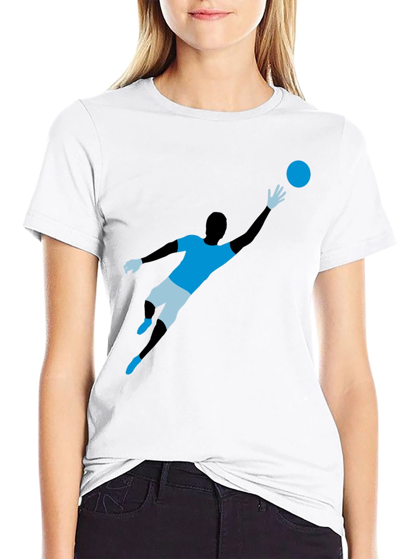Soccer Goalie Graphic T-Shirt - Black