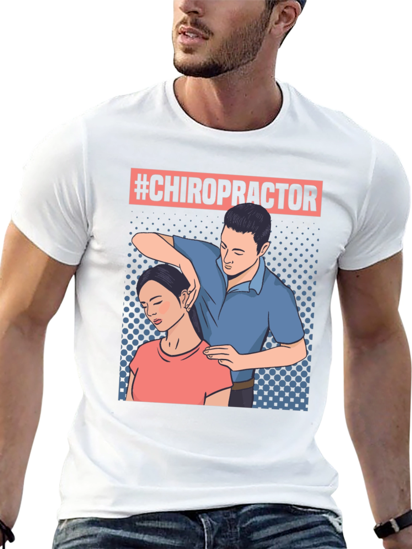 Chiropractor T-Shirt - Neck Adjustment Design