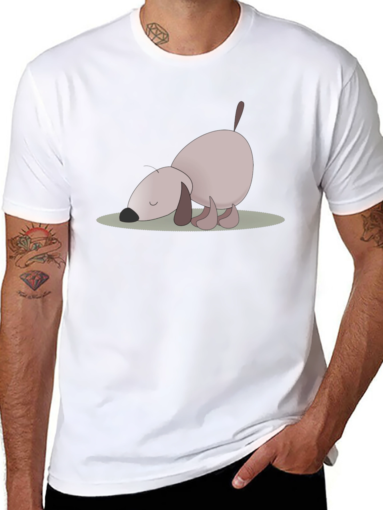 Cute Cartoon Dog Graphic Tee