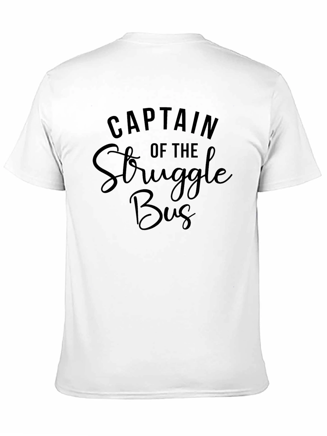 Captain of the Struggle Bus Black T-Shirt
