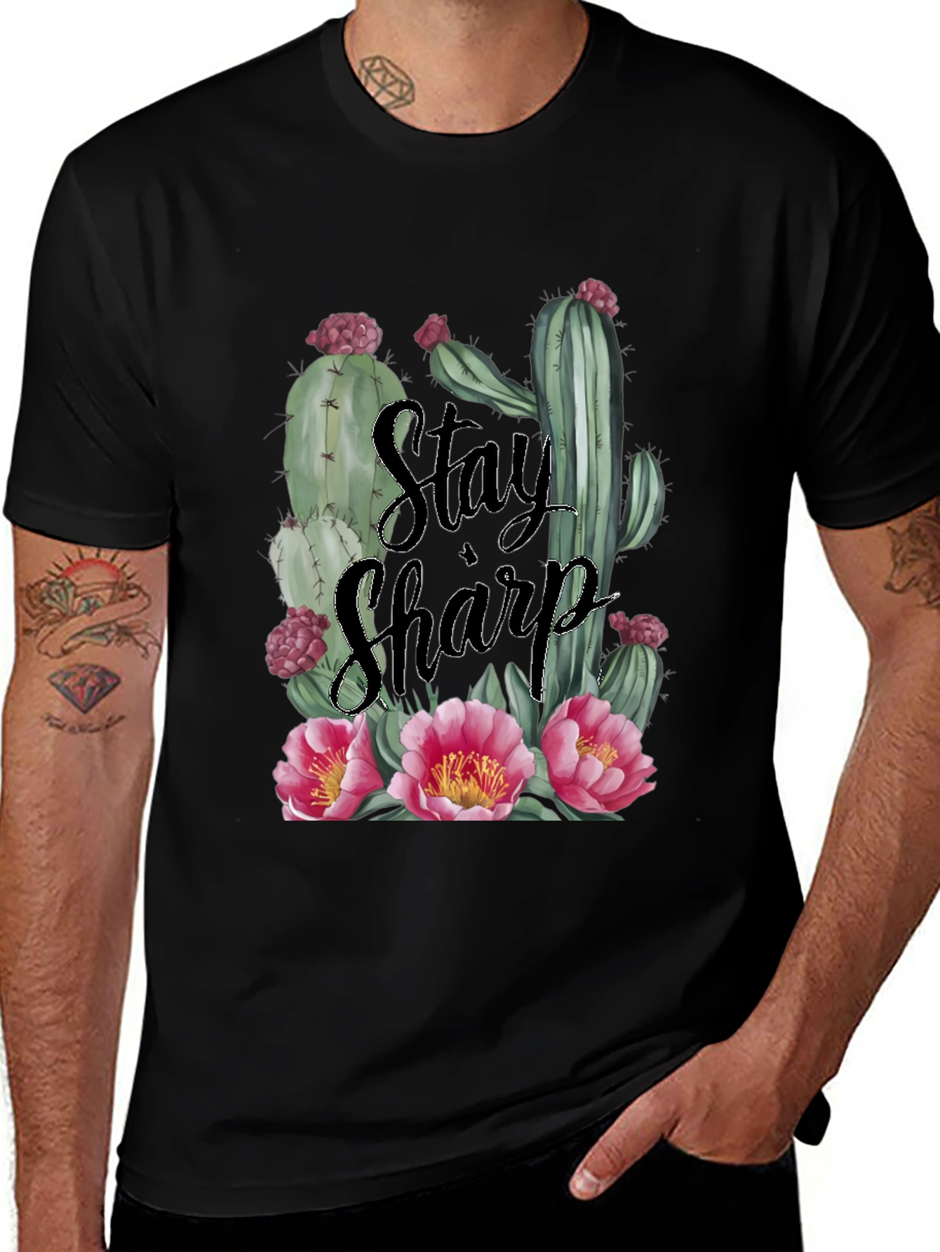Stay Sharp Cactus Graphic Tee