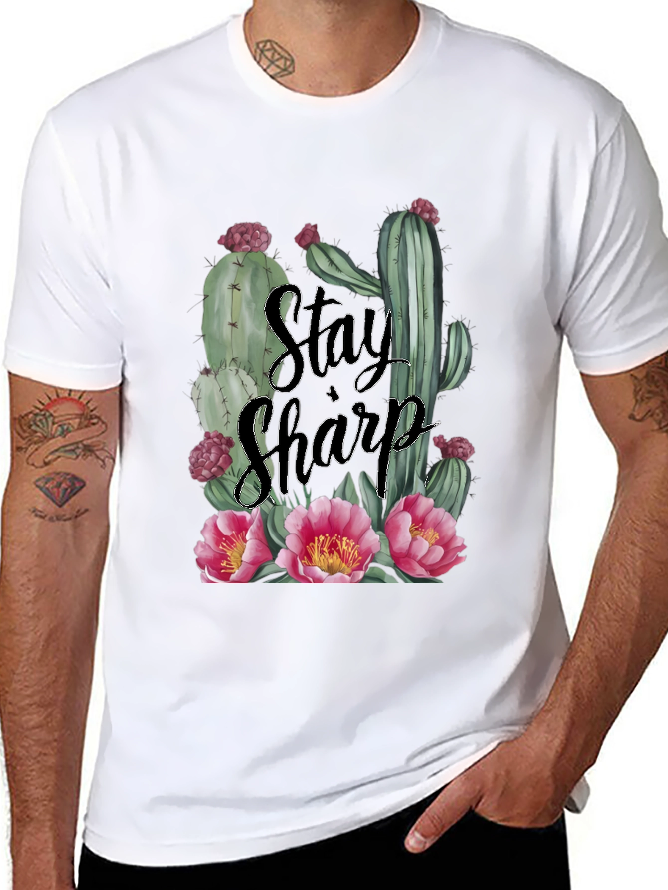 Stay Sharp Cactus Graphic Tee