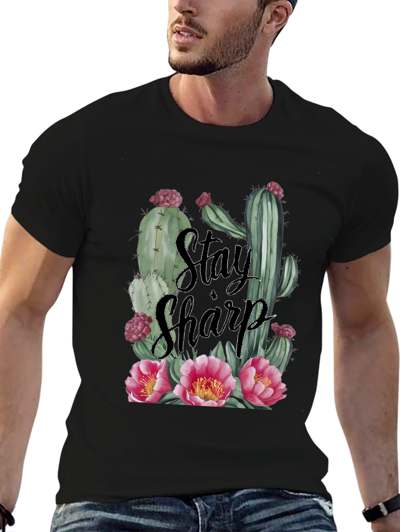 Stay Sharp Cactus Graphic Tee