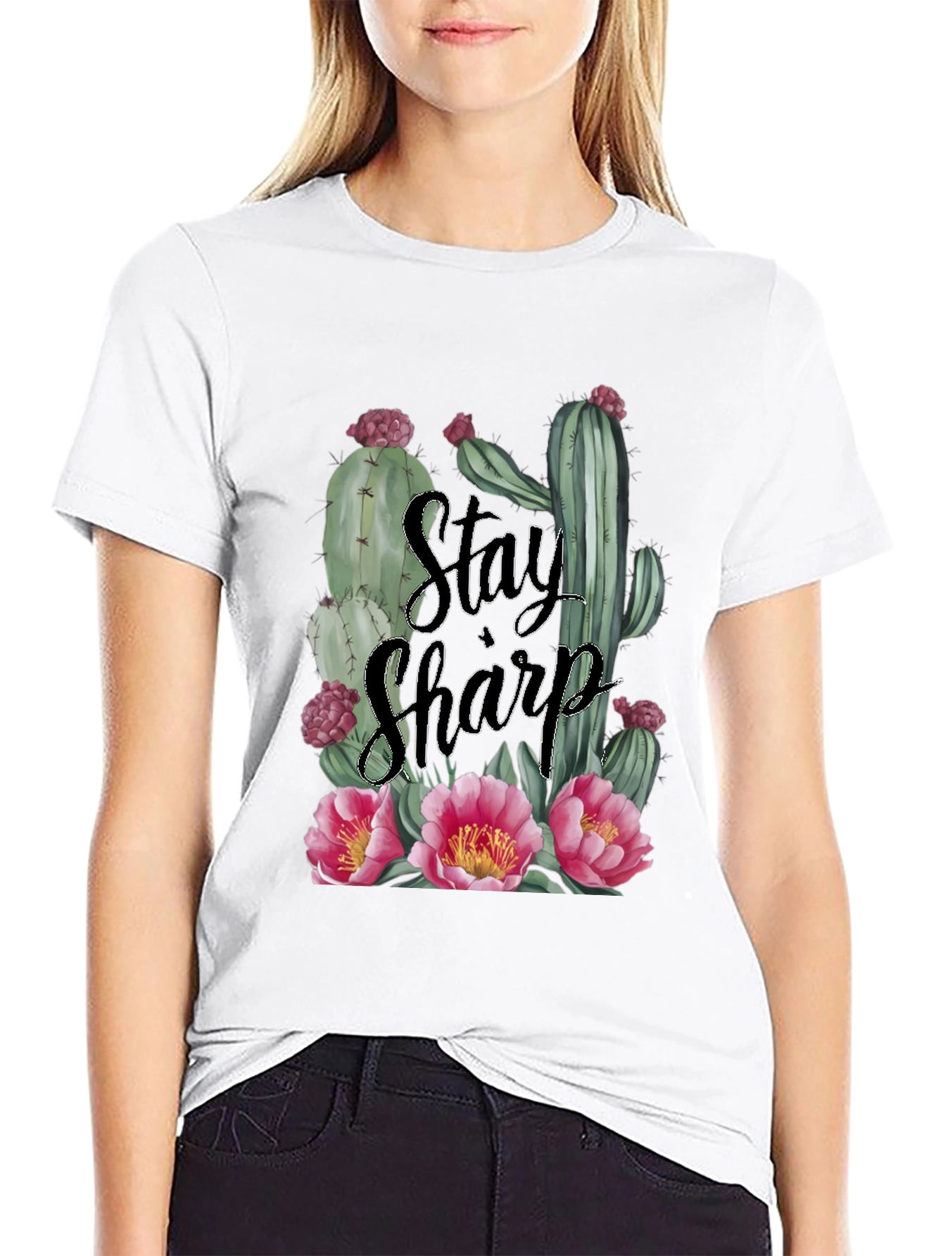 Stay Sharp Cactus Graphic Tee