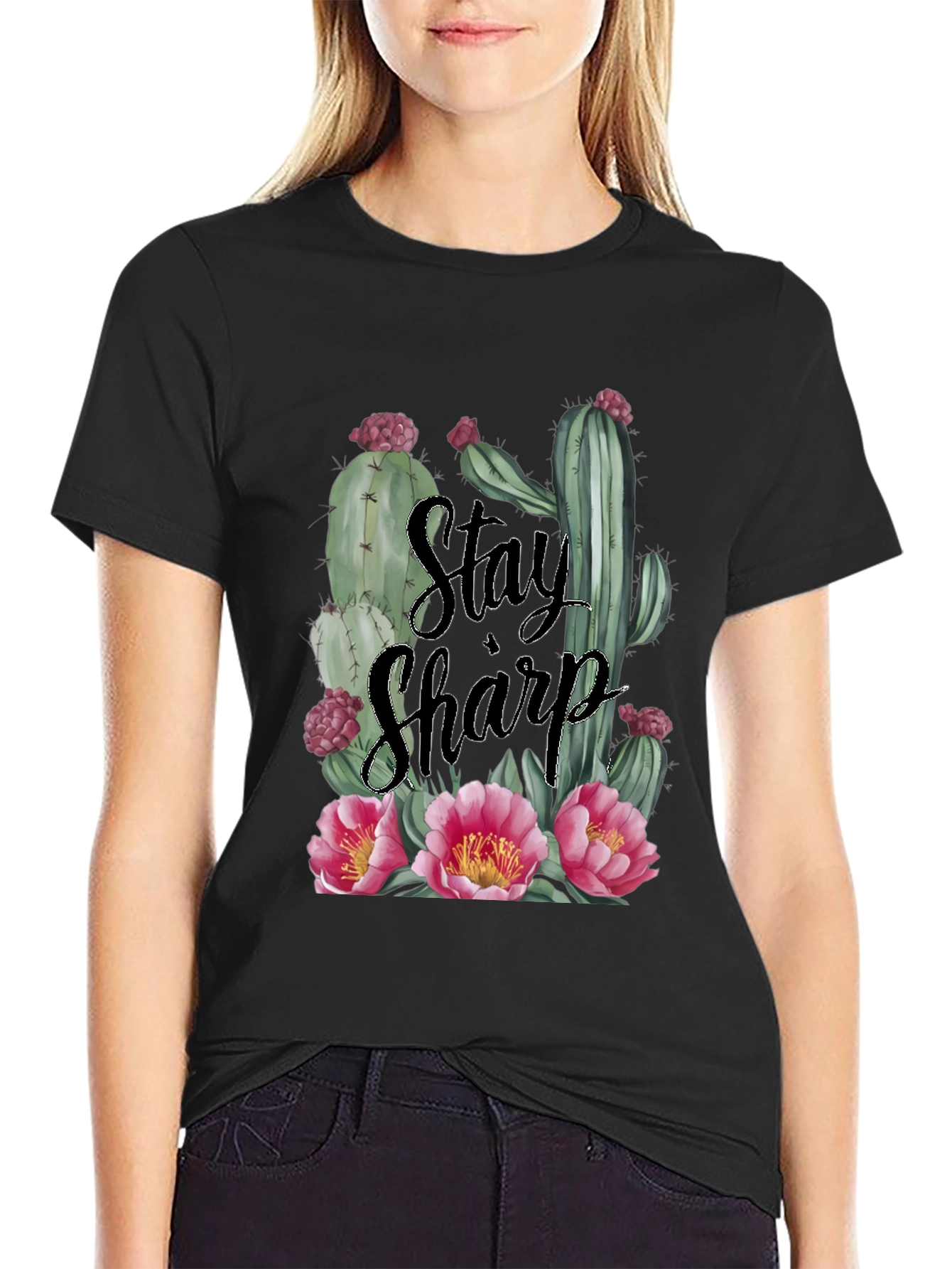 Stay Sharp Cactus Graphic Tee