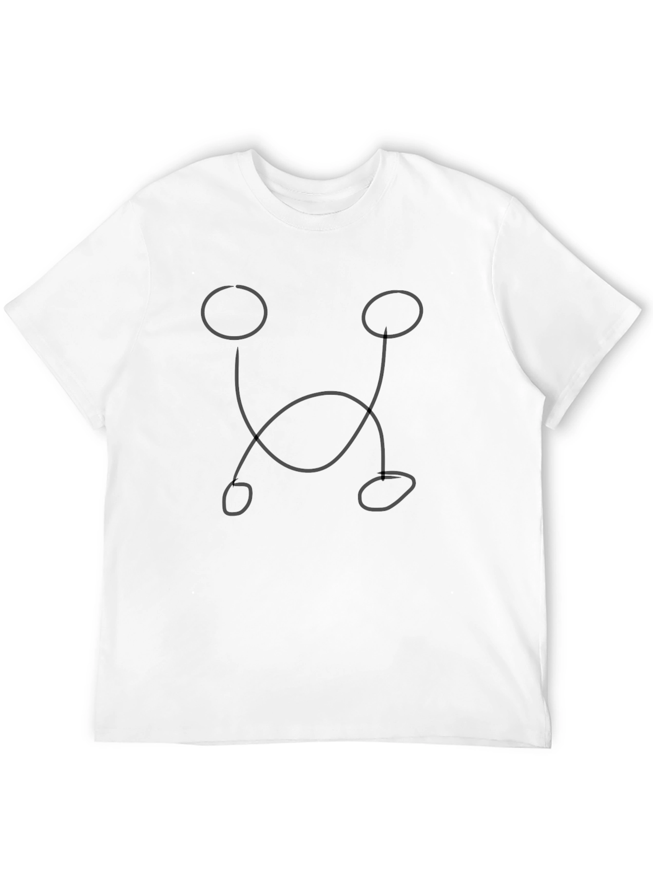 Abstract Face Black T-Shirt