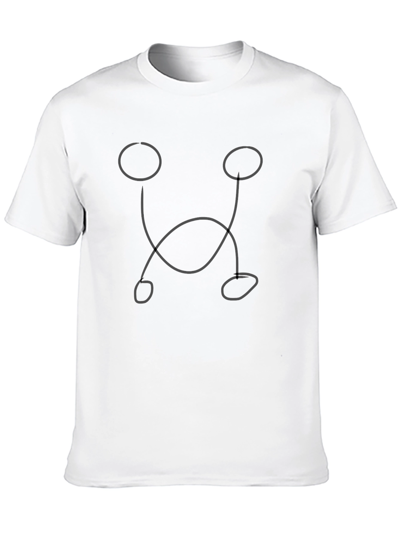 Abstract Face Black T-Shirt