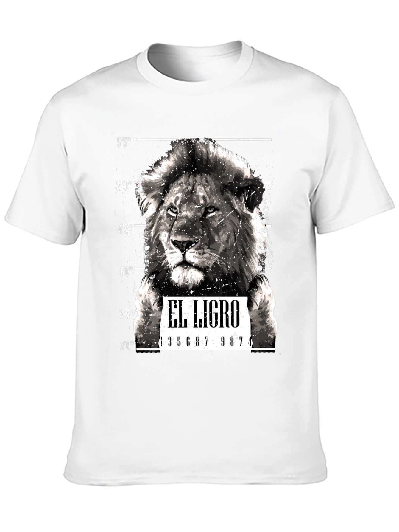 El Ligro Lion Mugshot Graphic Tee - Black