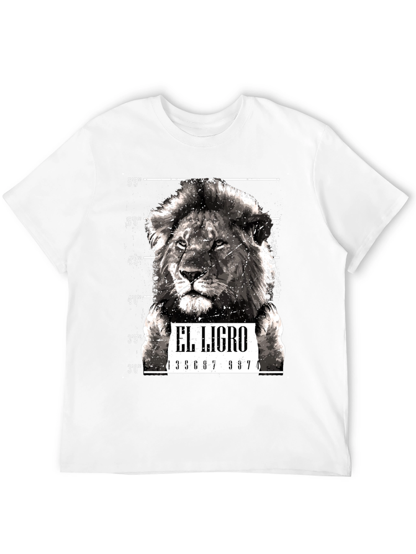 El Ligro Lion Mugshot Graphic Tee - Black