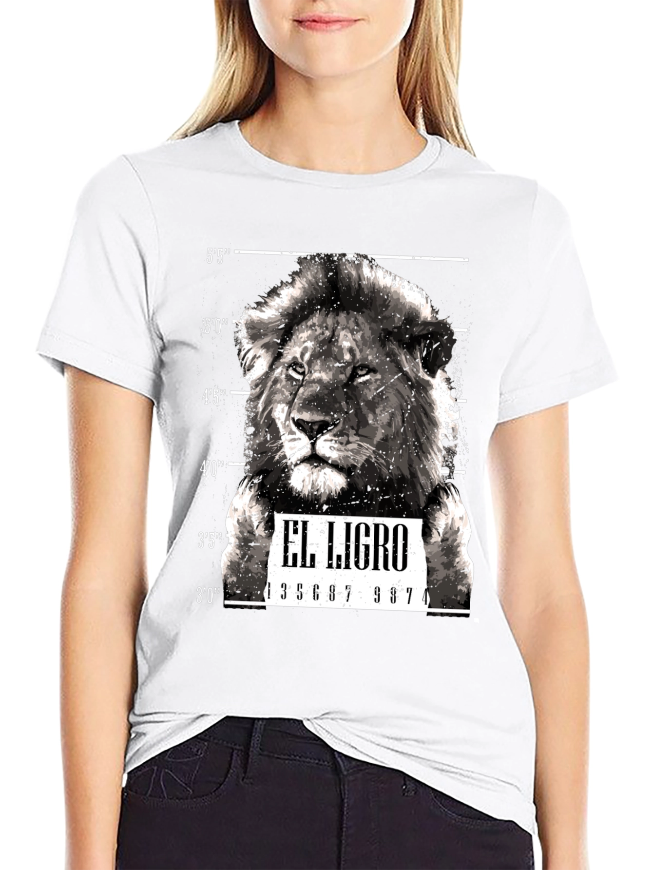 El Ligro Lion Mugshot Graphic Tee - Black