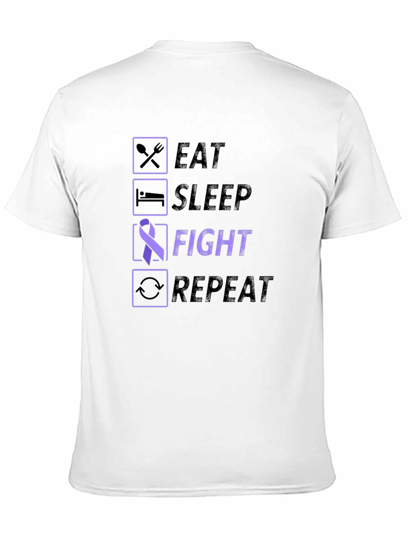 Eat Sleep Fight Repeat Awareness T-Shirt