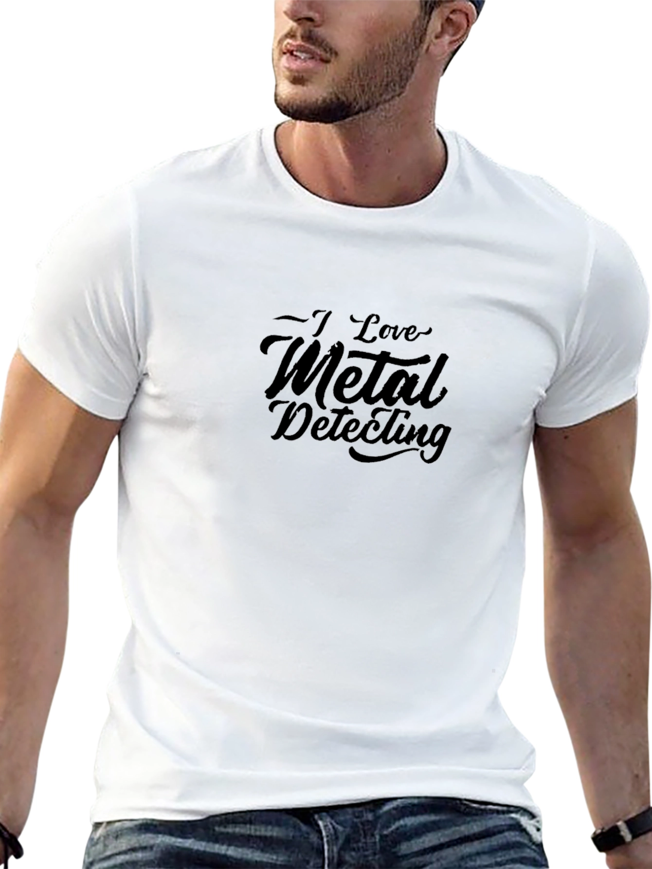 I Love Metal Detecting Black T-Shirt
