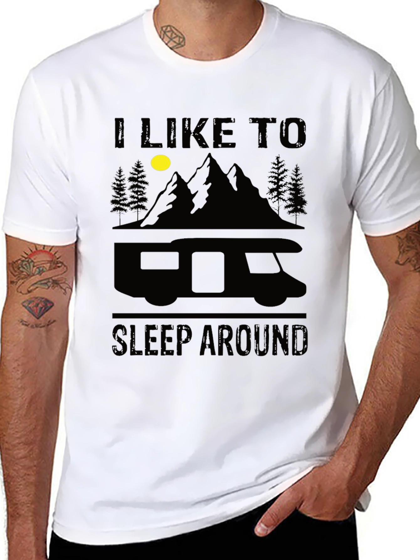 I Like to Sleep Around Camper T-Shirt