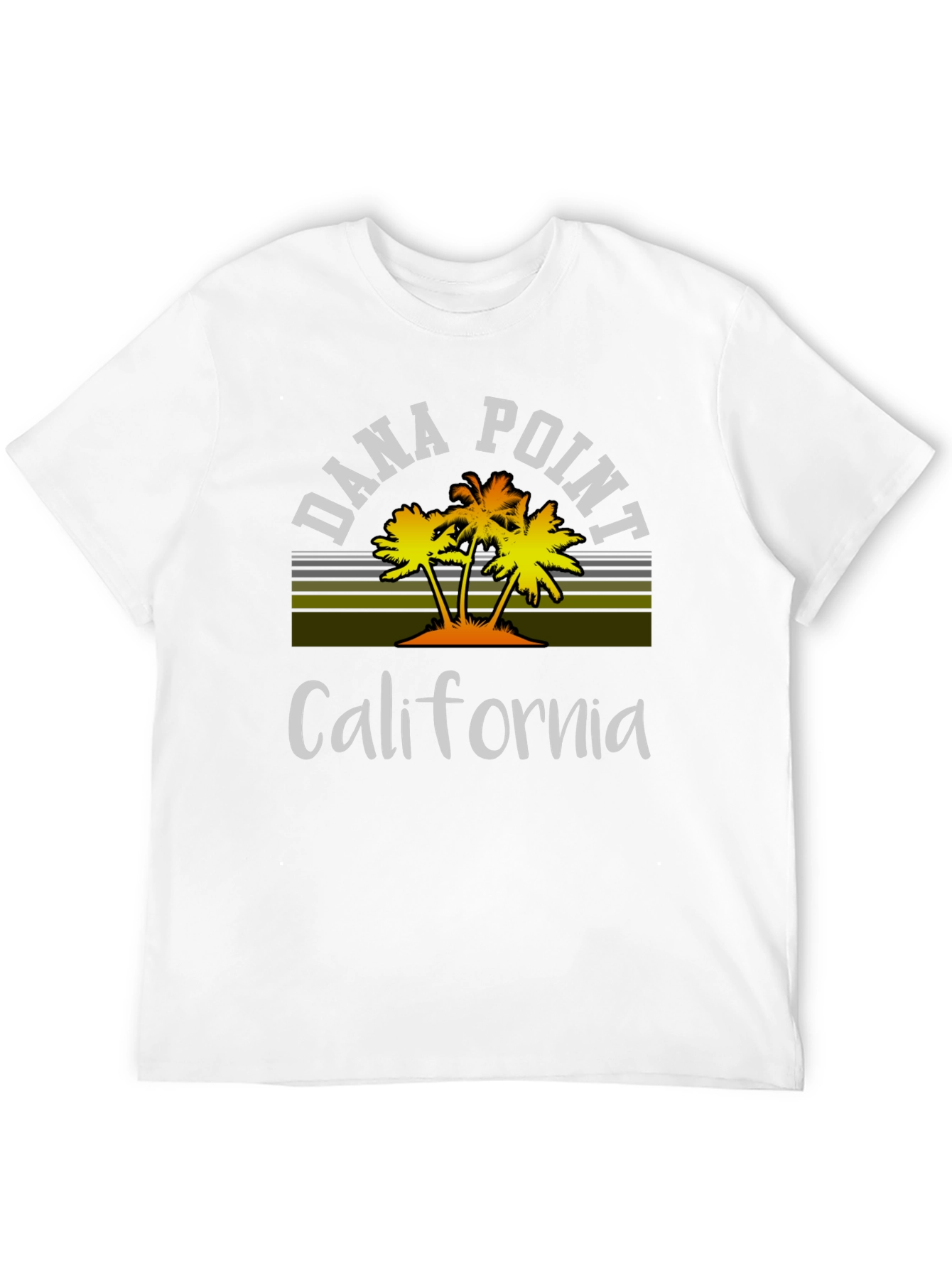 Dana Point California Palm Tee - Black