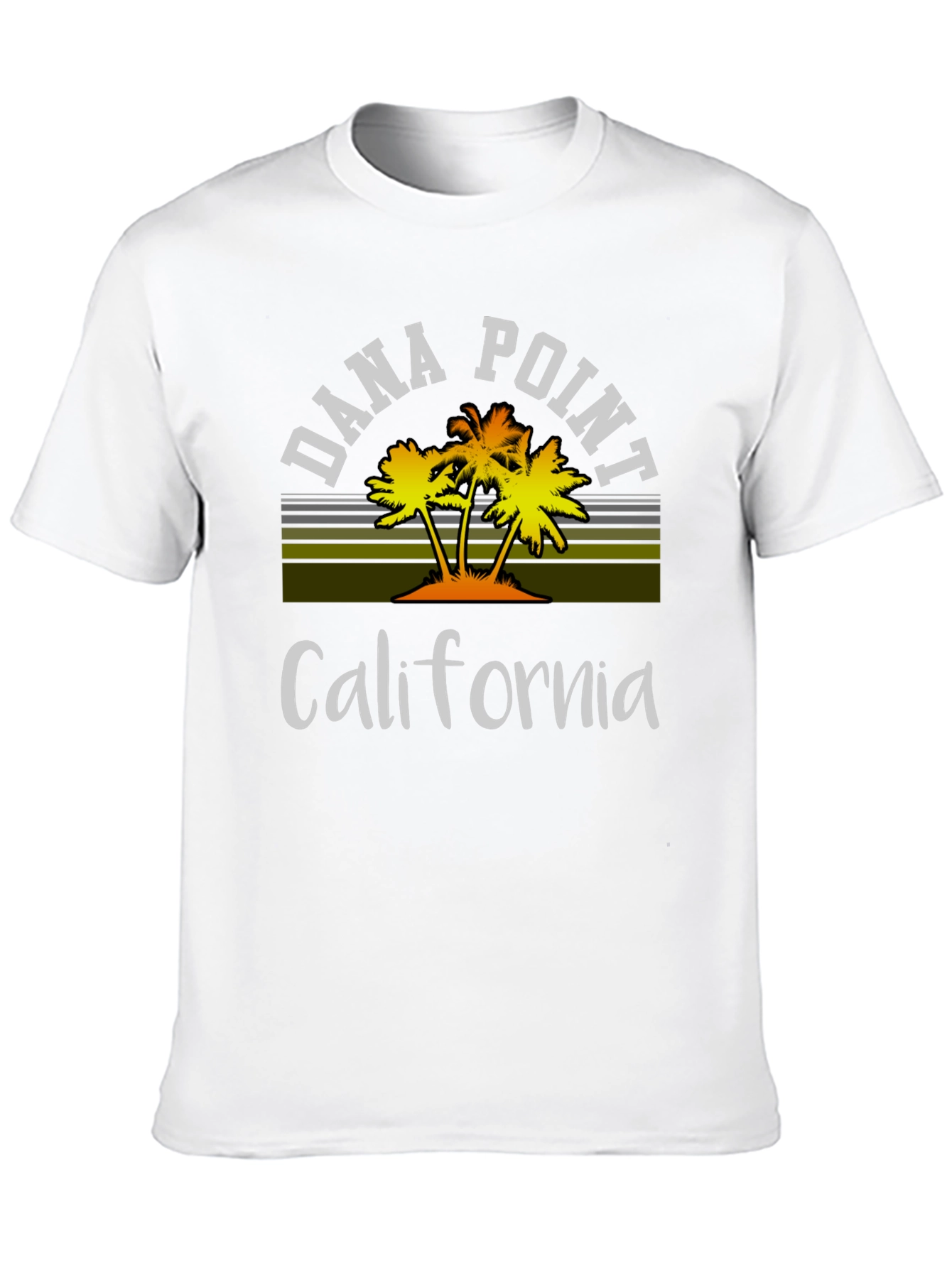 Dana Point California Palm Tee - Black