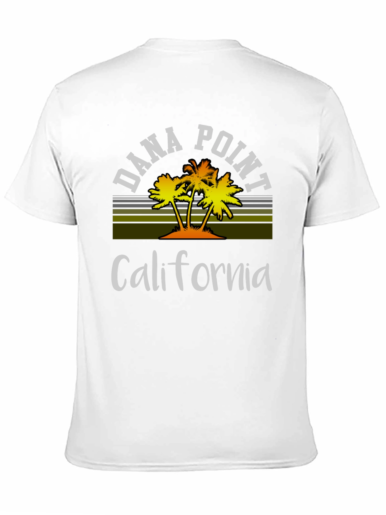 Dana Point California Palm Tee - Black