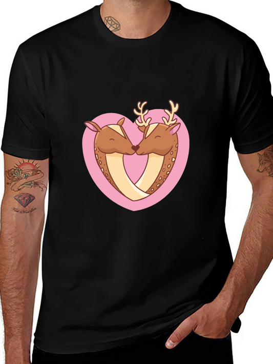 Deer Love Heart Graphic Tee