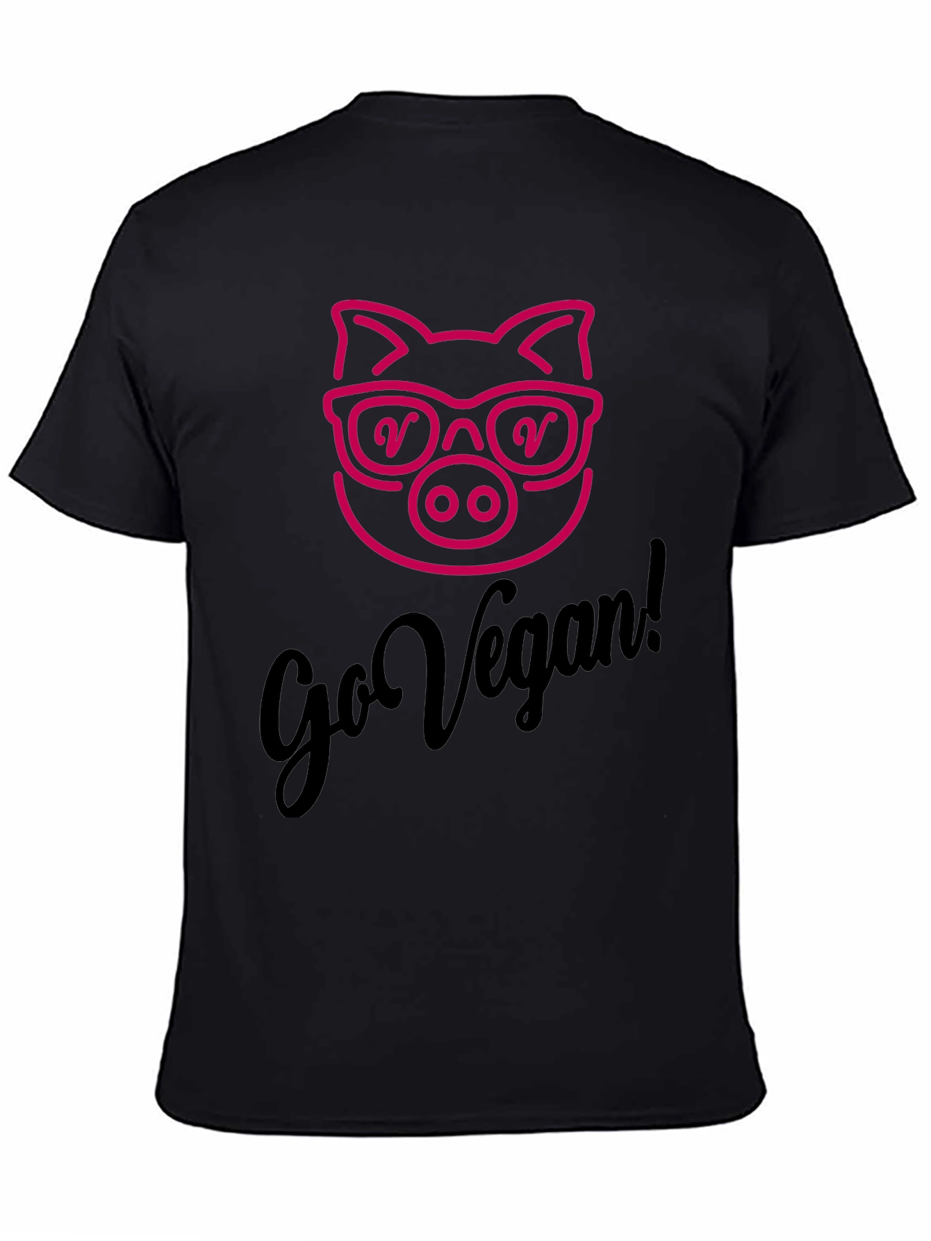Go Vegan Pig Graphic Tee - Unisex Soft Cotton