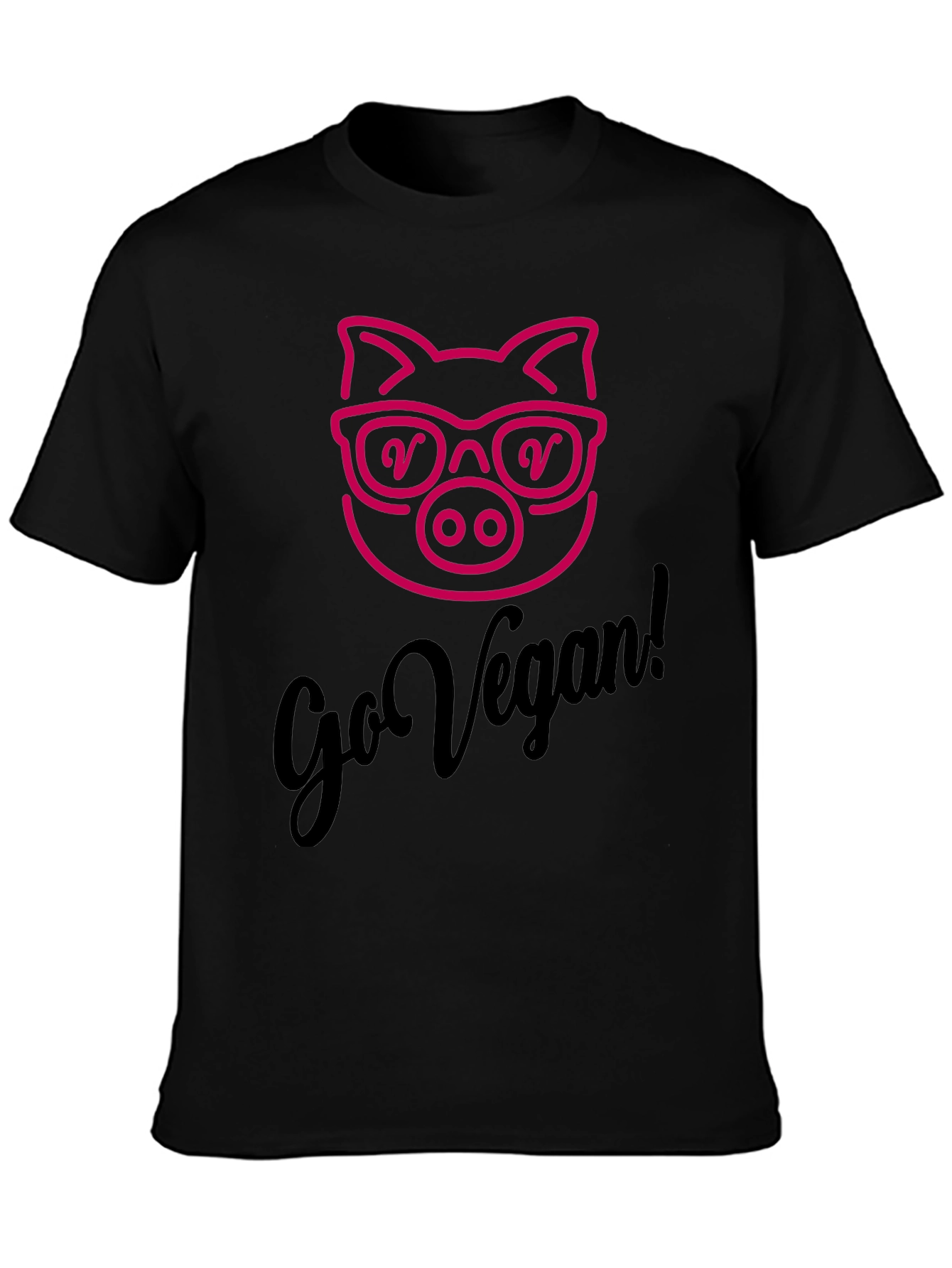 Go Vegan Pig Graphic Tee - Unisex Soft Cotton