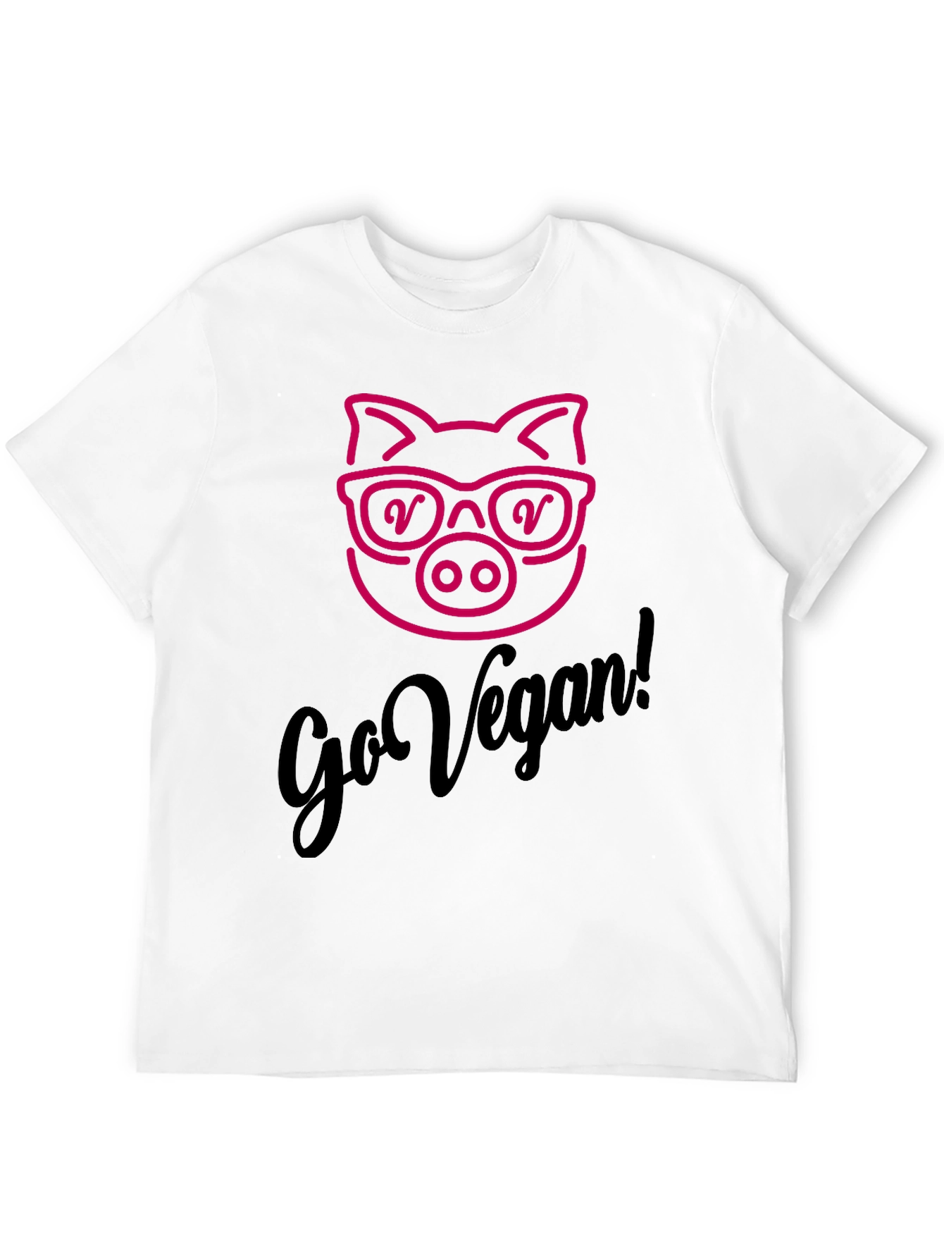 Go Vegan Pig Graphic Tee - Unisex Soft Cotton